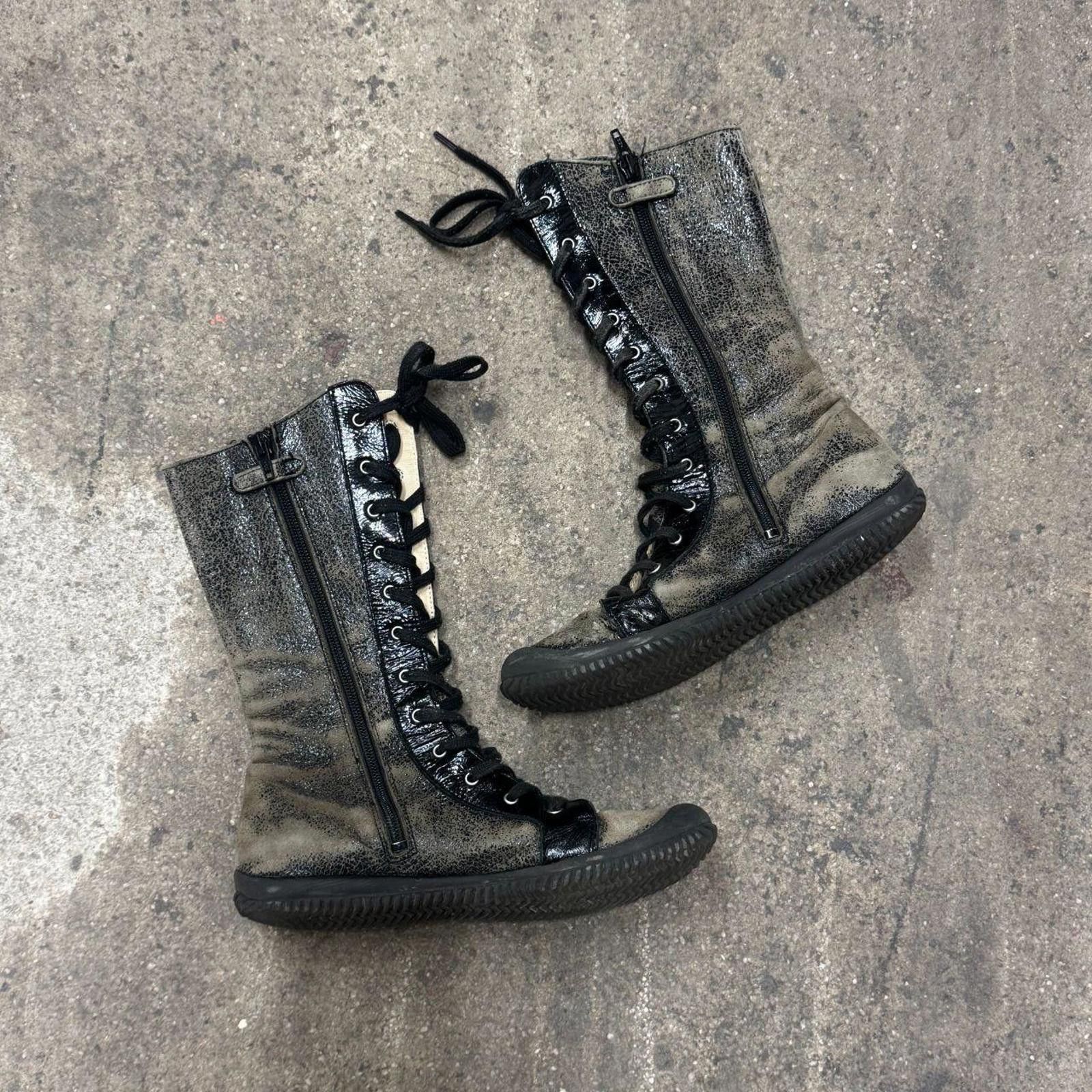 Other Vintage Distressed Boxing Style Boots Size US 6 / IT 36 - 2 Thumbnail