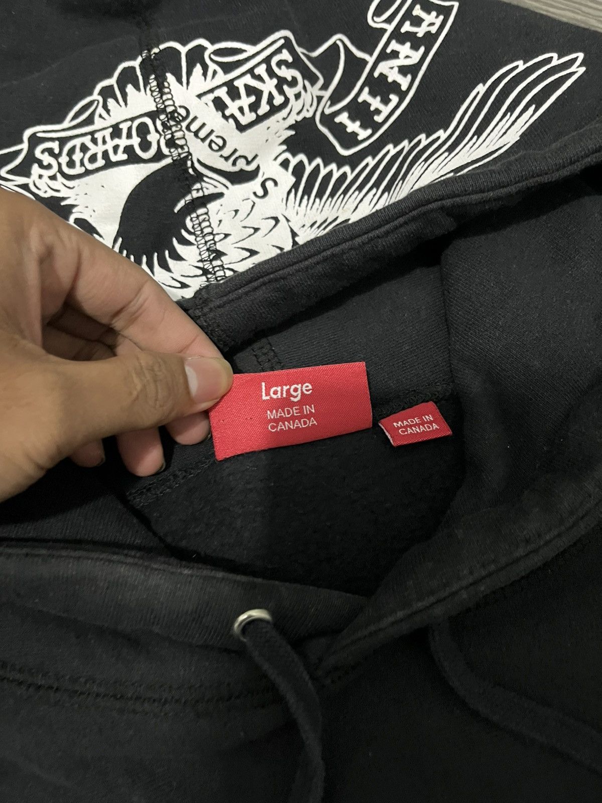 Antihero × Supreme Supreme x Antihero ooded Sweatshirt Size US L / EU 52-54 / 3 - 6 Thumbnail