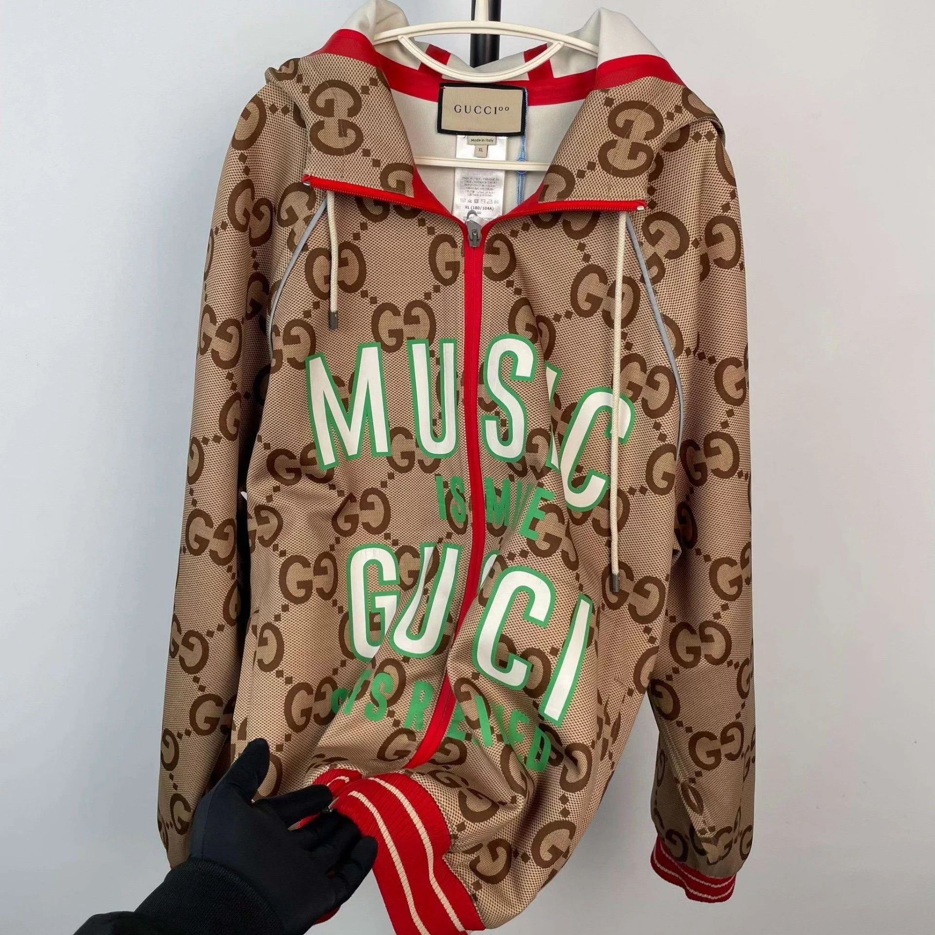 Gucci Gucci 100th Anniv Solid GG Monogram Hooded Jkt XL Size XL / US 12-14 / IT 48-50 - 2 Thumbnail