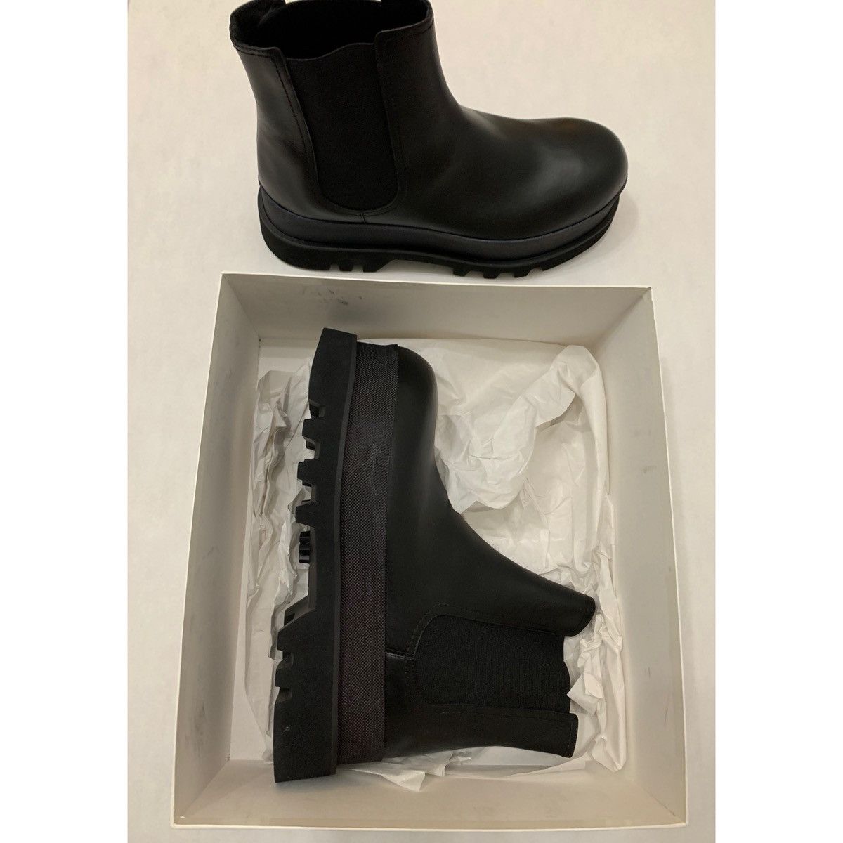Helmut Lang HELMUT LANG CHELSEA CHUNKY ANKLE BOOTS Size US 10.5 / EU 43-44 - 8 Thumbnail