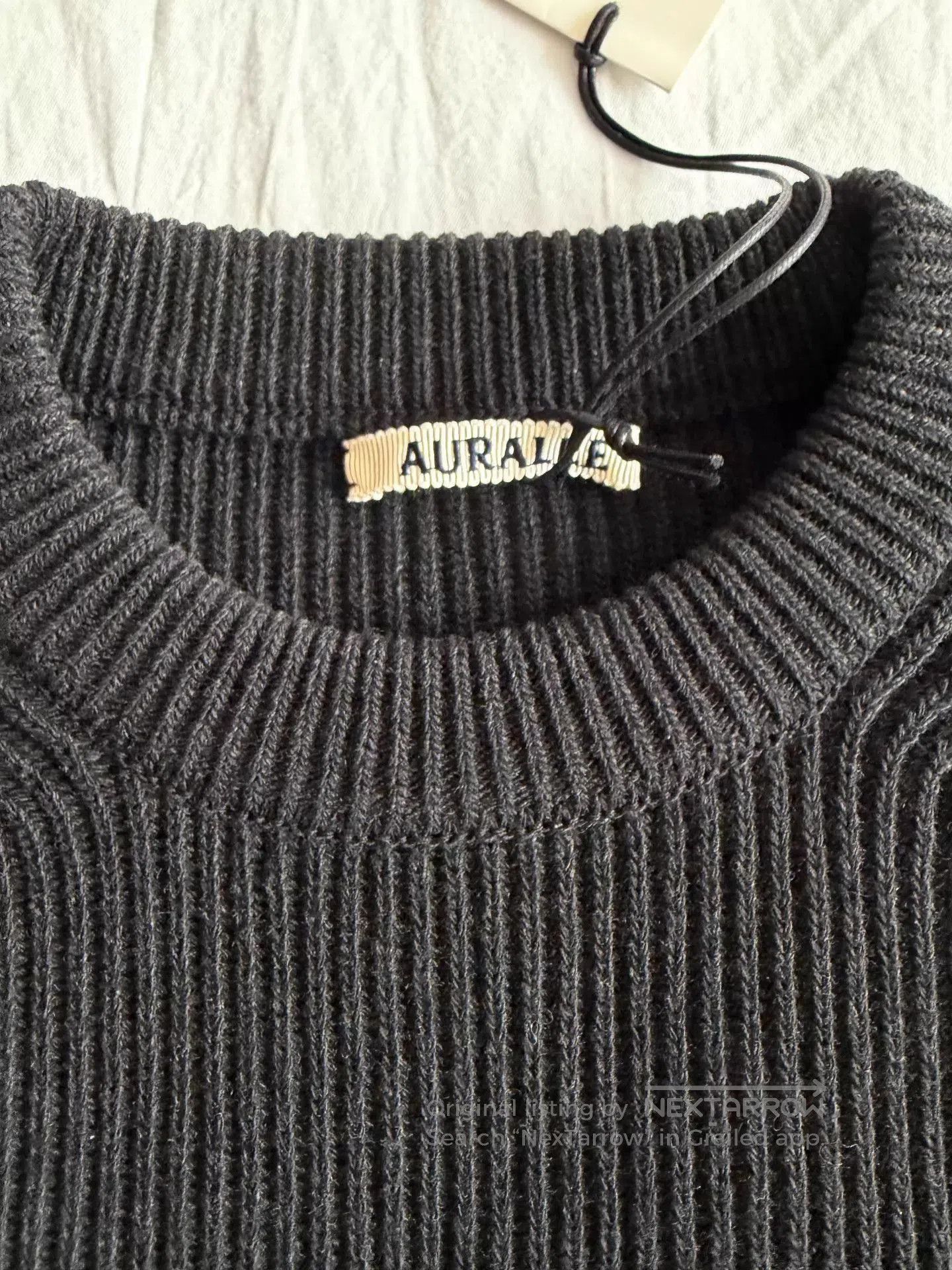 Auralee Black Ribbed Long Sleeve Sweater - Size S. Size US S / EU 44-46 / 1 - 2 Thumbnail