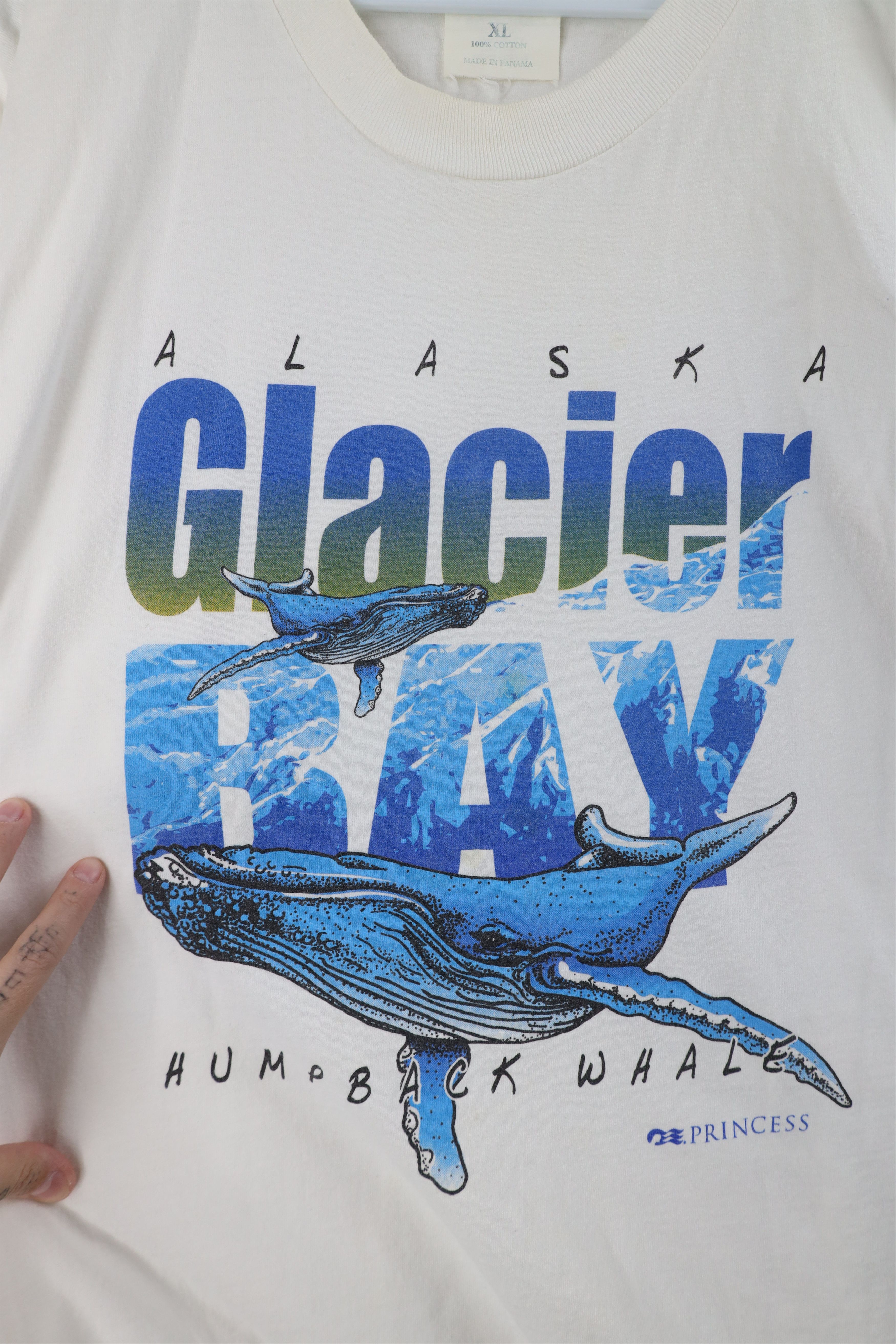 Vintage Vintage 90s Streetwear Glacier Humpback Whale T-Shirt White Size US XL / EU 56 / 4 - 4 Thumbnail