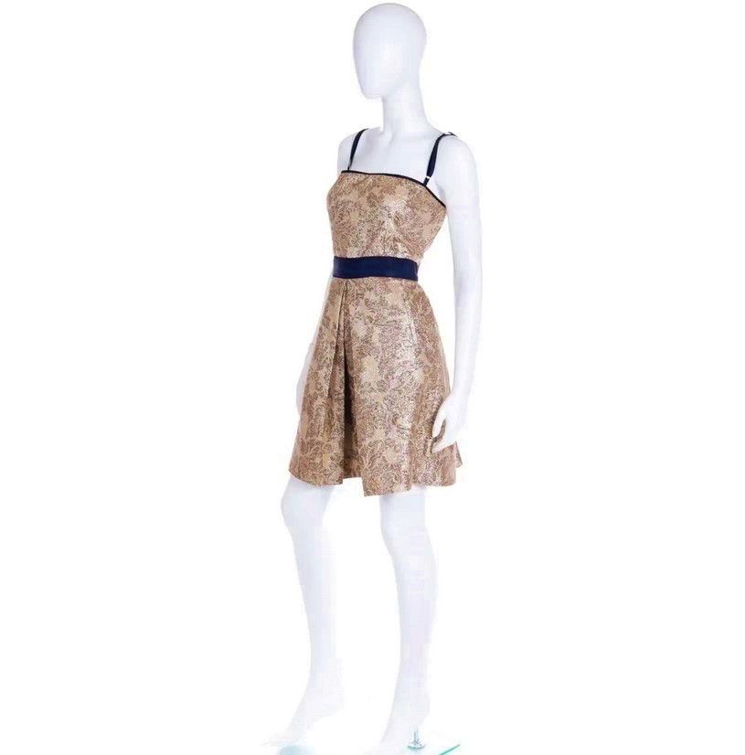 Dolce & Gabbana Dolce & Gabbana Gold Floral Gold Amy Winehouse Gown Dress Size M / US 6-8 / IT 42-44 - 4 Thumbnail