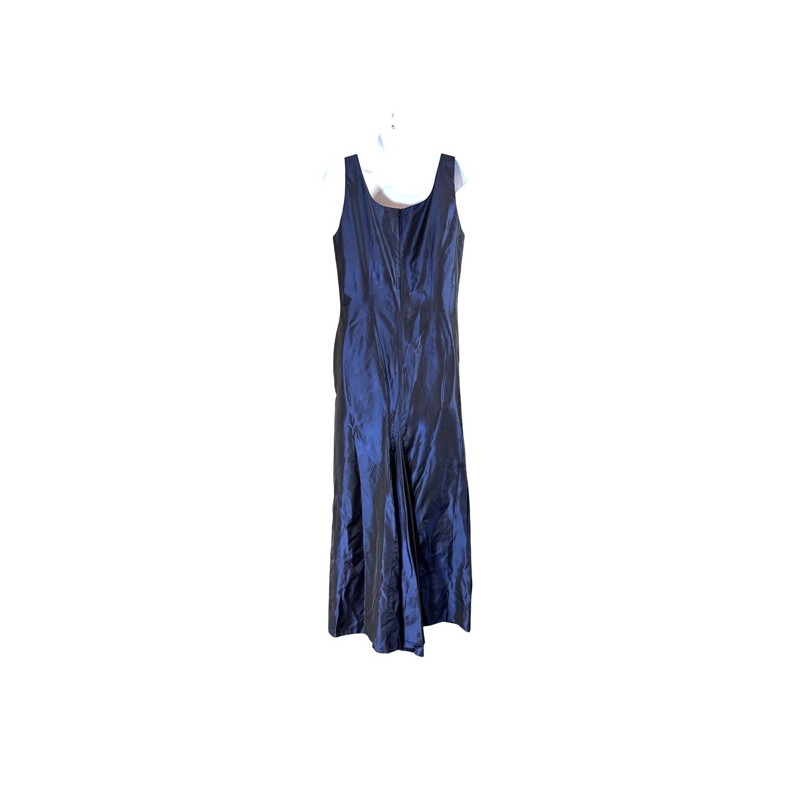 90s navy blue prom dress Vintage Blue 90S Prom Dress – daisystyledress main image 1