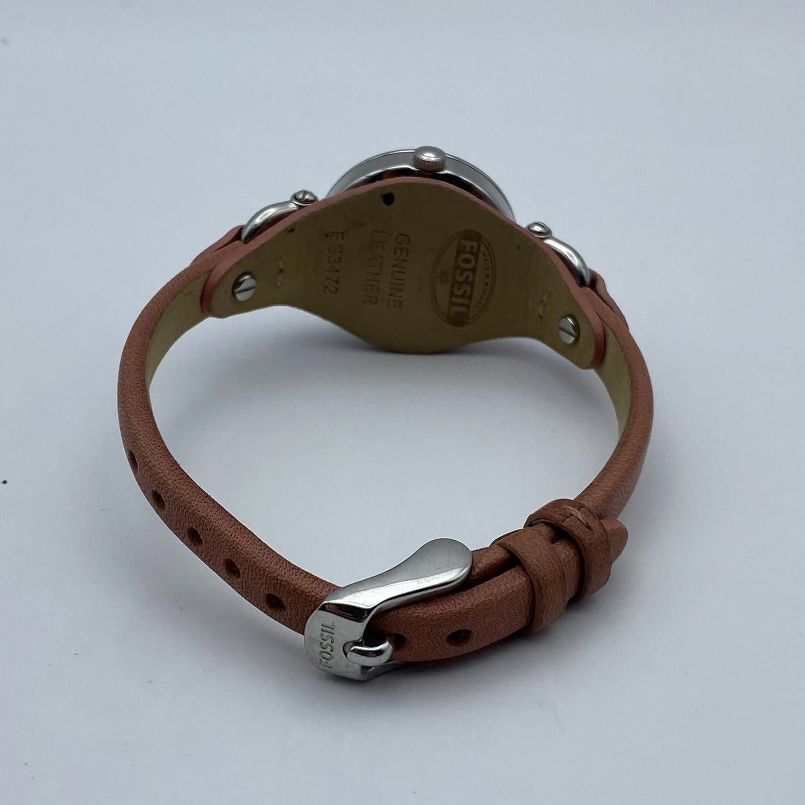 Fossil Fossil Women's Georgia Mini Pink Leather Strap Watch ES3472 Size ONE SIZE - 4 Thumbnail