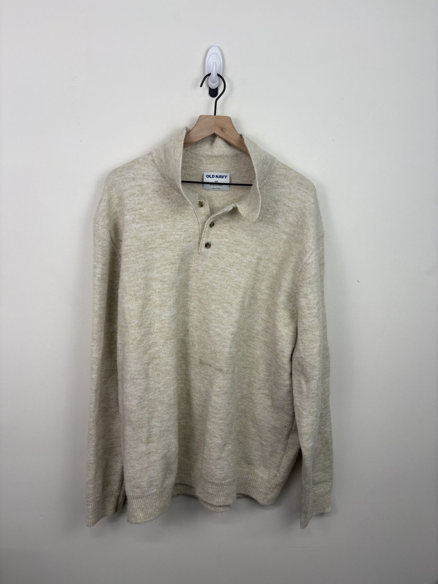 Other Vintage Knit Fleece Old Navy Quarter Button Down Cardigan Size US XXL / EU 58 / 5 - 1 Thumbnail