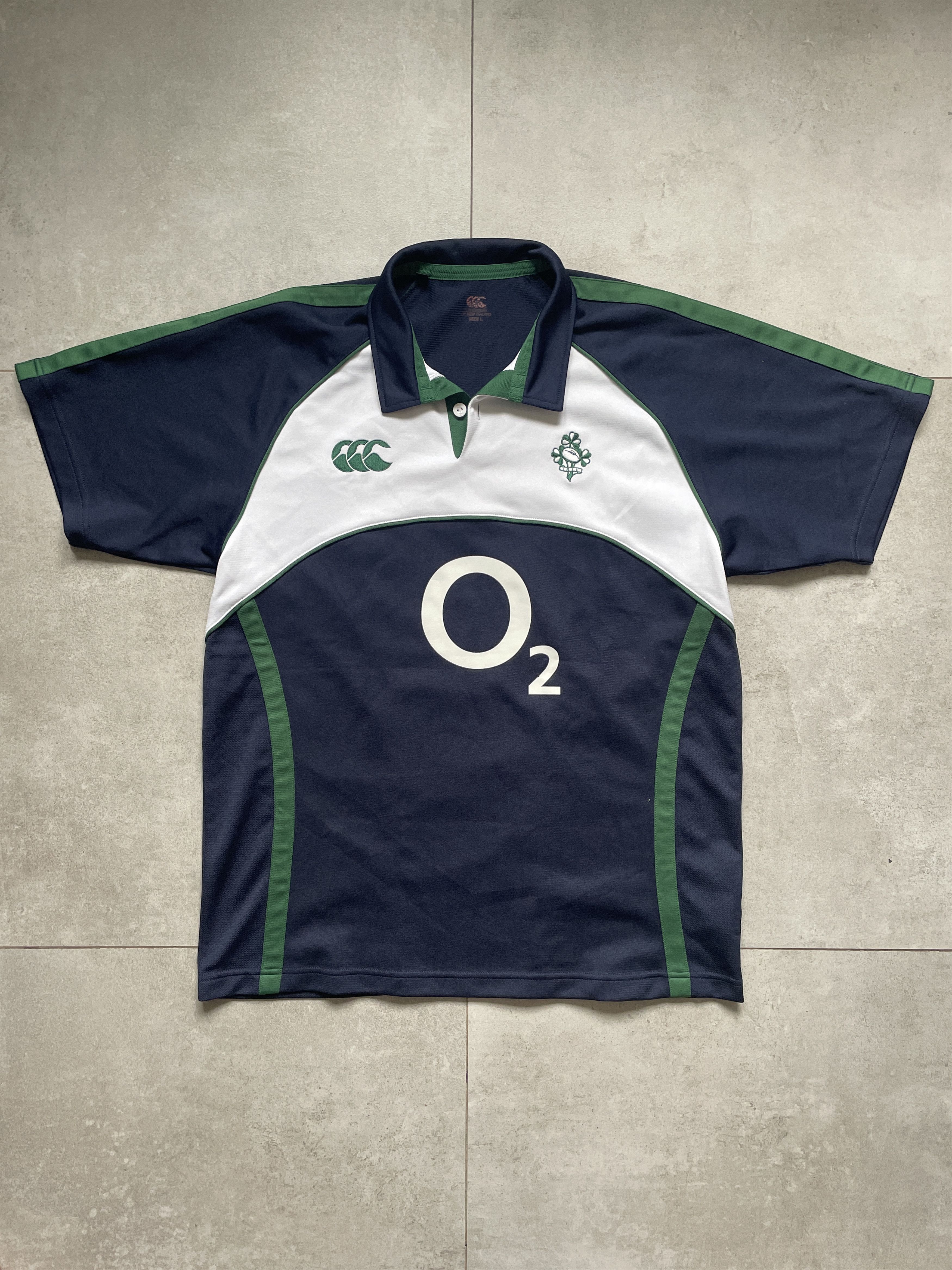 Y2K 2006 CANTENBURY NAVY O2 IRELAND RUGBY JERSEY