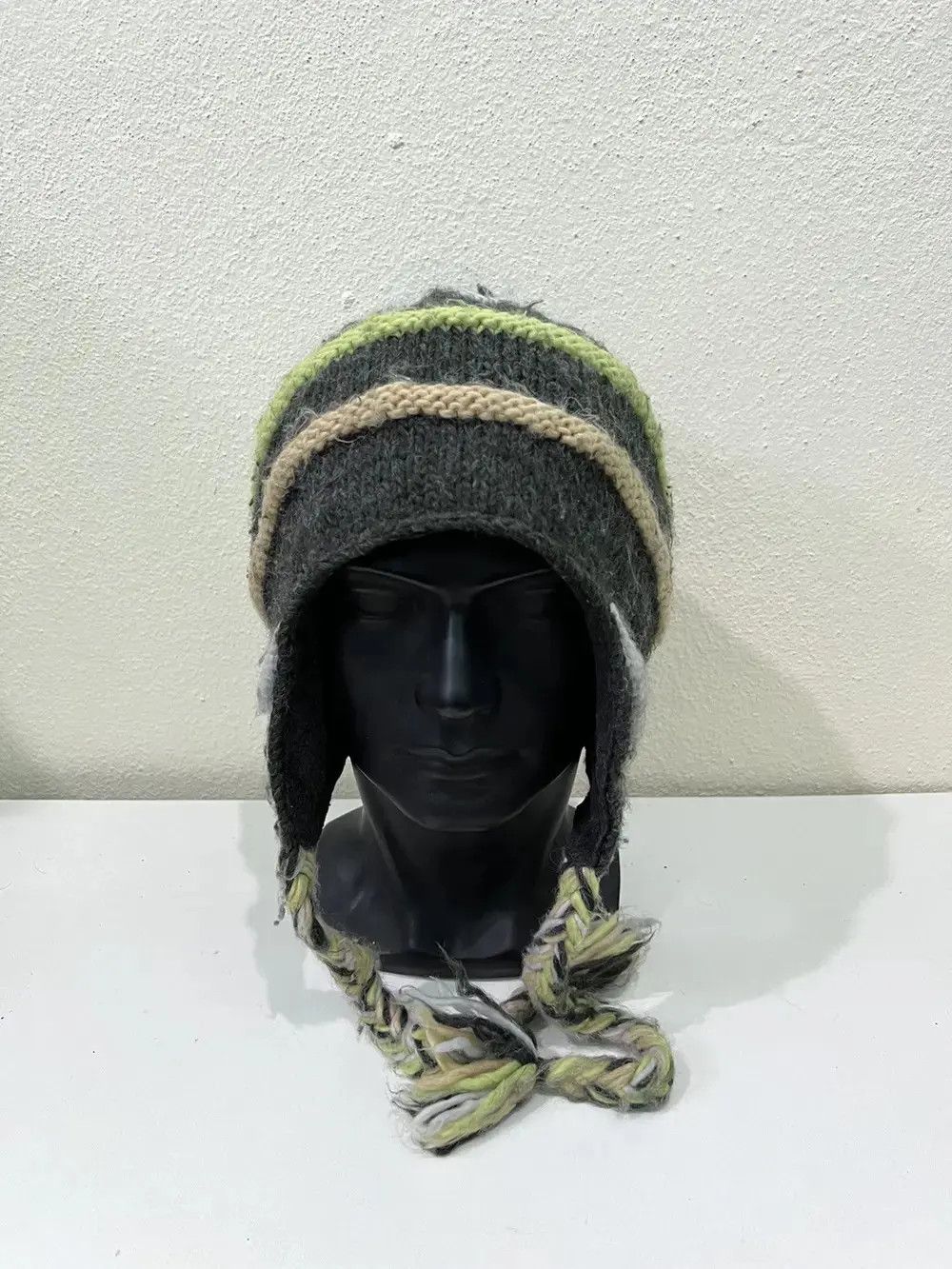 Japanese Brand Japanese Brand Knitted Earflap beanie Hat Size ONE SIZE - 3 Thumbnail