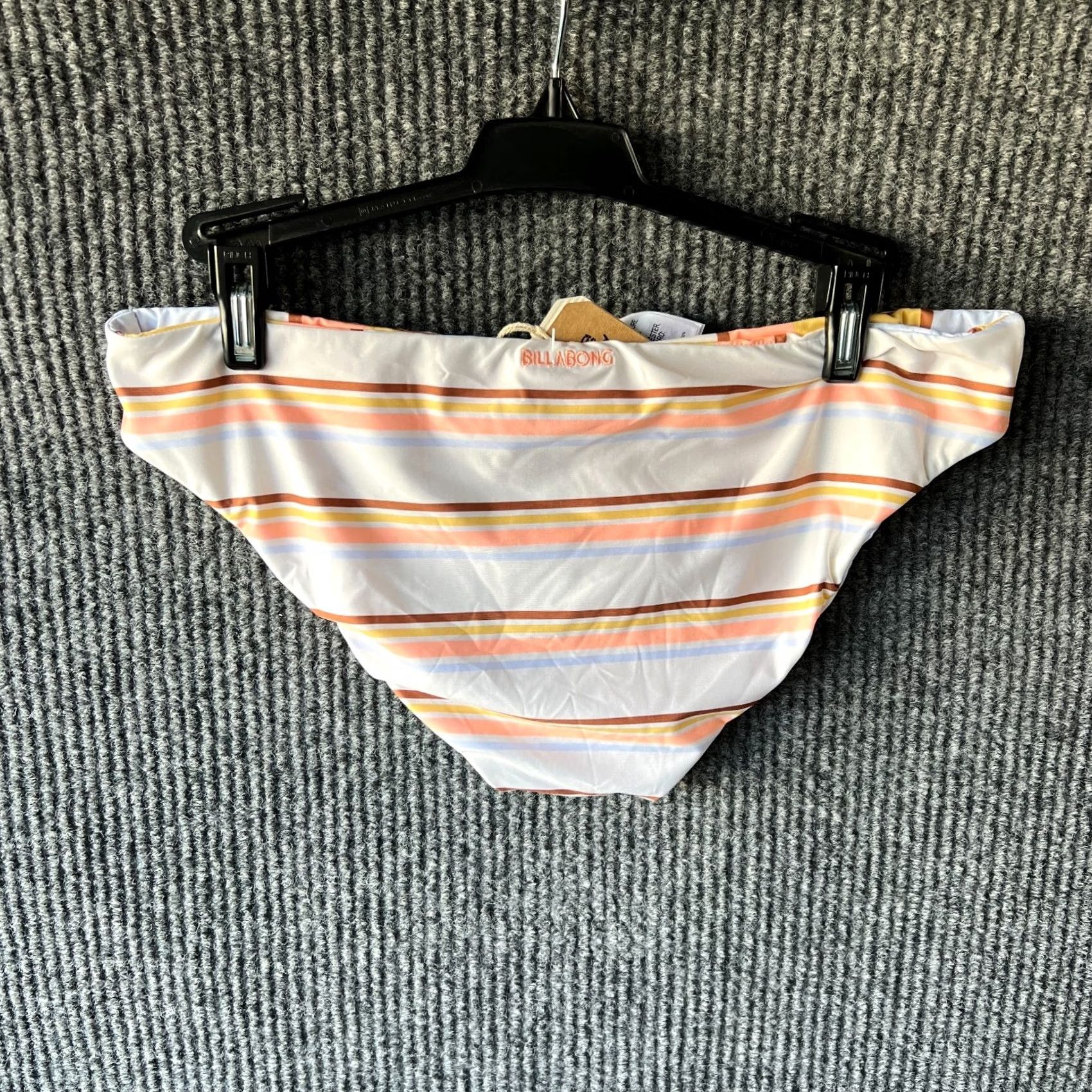 Billabong Billabong Reversible Bikini Bottom Womens Large White Multicolor Hipster Lowrider Beach Bathing Suit Pattern Striped Size L Color Multicolor Size 36" / US 14 / IT 50 - 2 Thumbnail