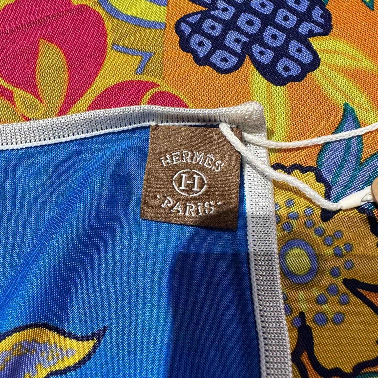Hermes Hermes may116 Floral Lettered Silk Scarf Size ONE SIZE - 3 Thumbnail