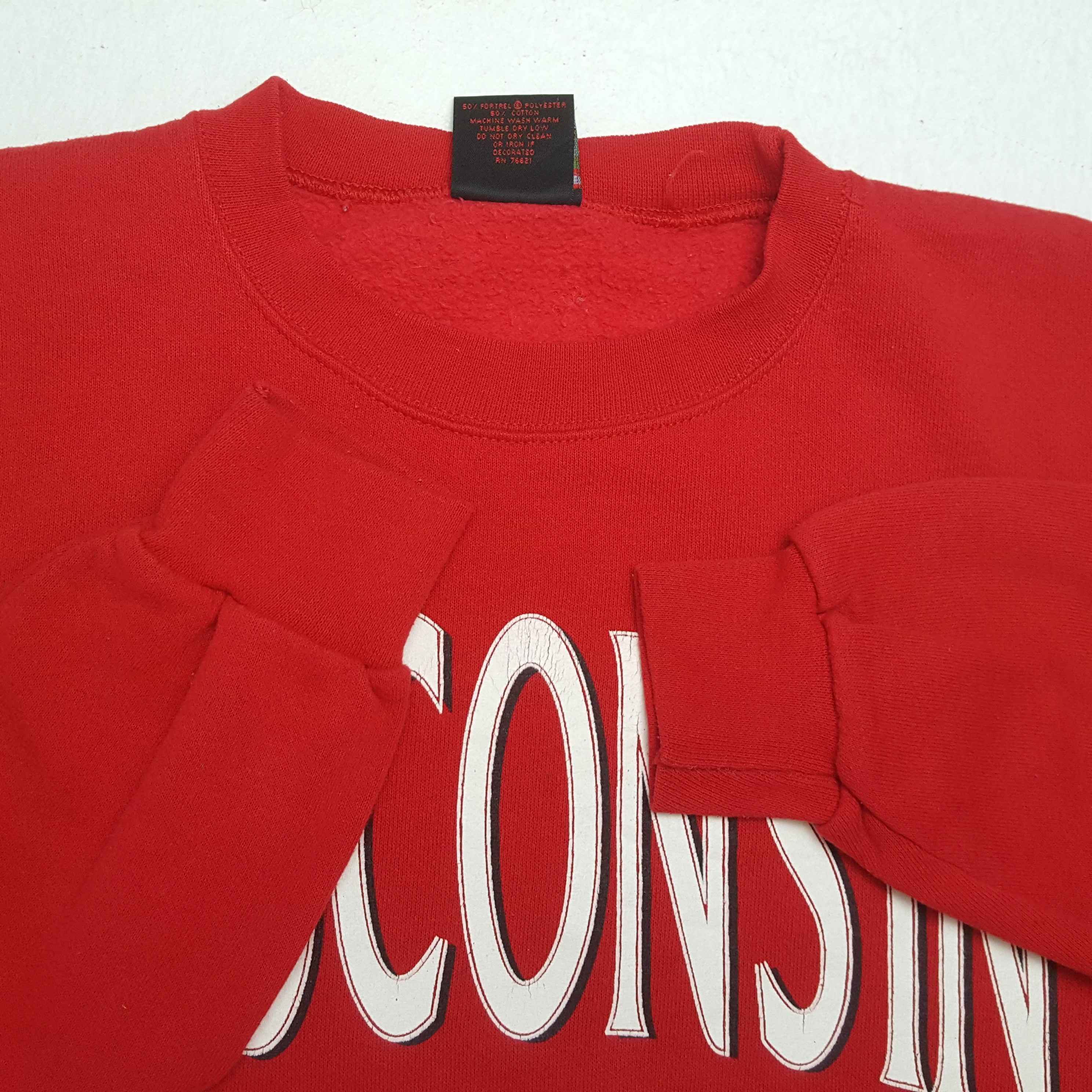 NFL × Vintage Vintage WISCOSIN BADGERS American Football Team Sweatshirts Size US L / EU 52-54 / 3 - 7 Thumbnail