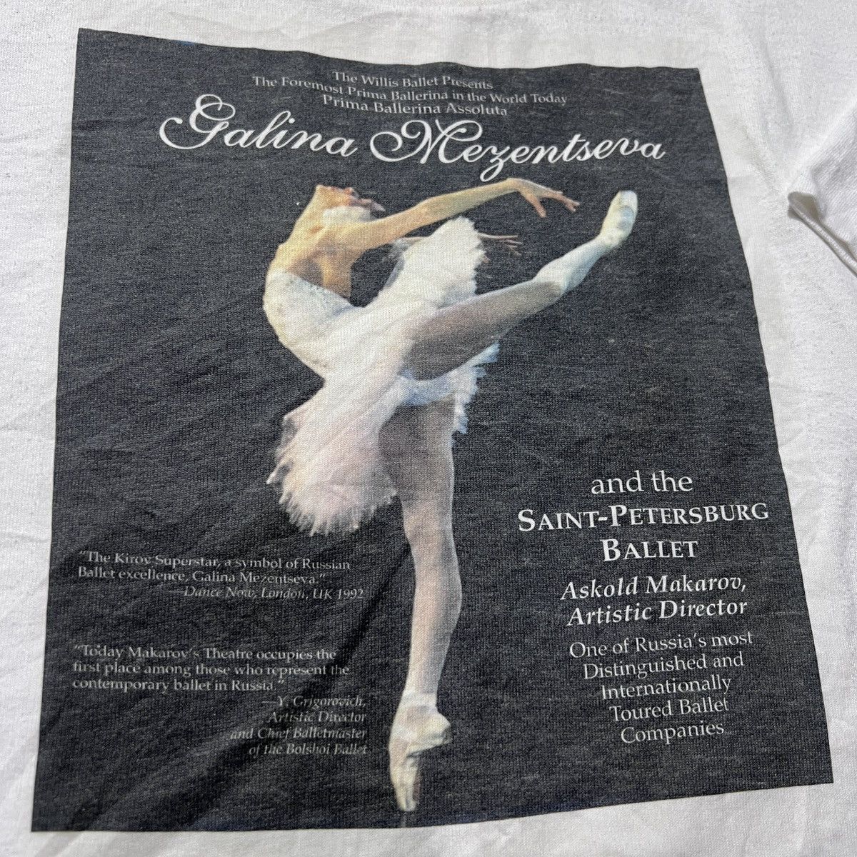 Vintage Vtg. 90s Galina Mezentseva Ballet Dance Performance Graphic Size US XL / EU 56 / 4 - 3 Thumbnail