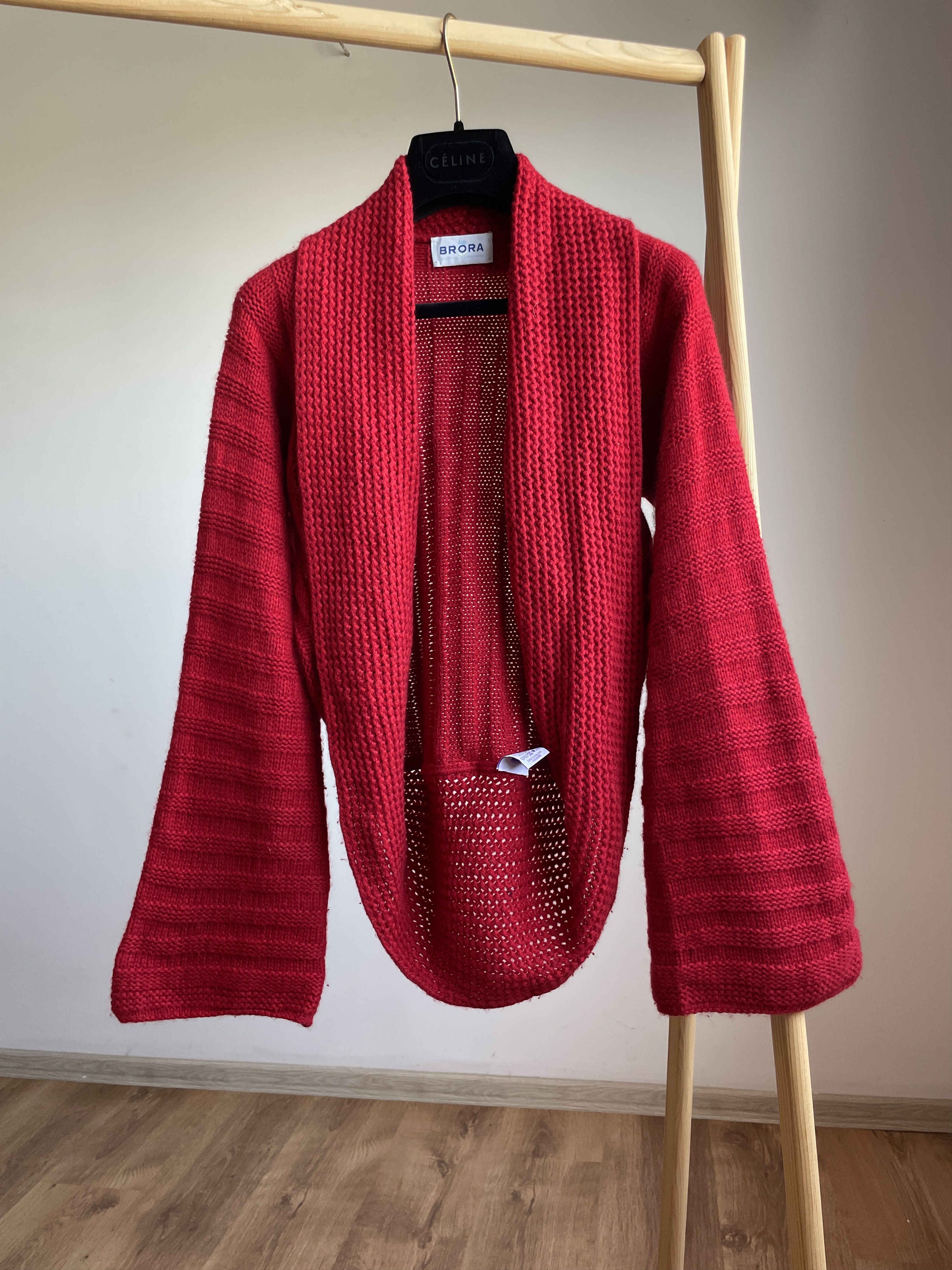 Designer Brora Cashmere Drape Rounded Hem Open Front Cardigan Size M / US 6-8 / IT 42-44 - 1 Thumbnail
