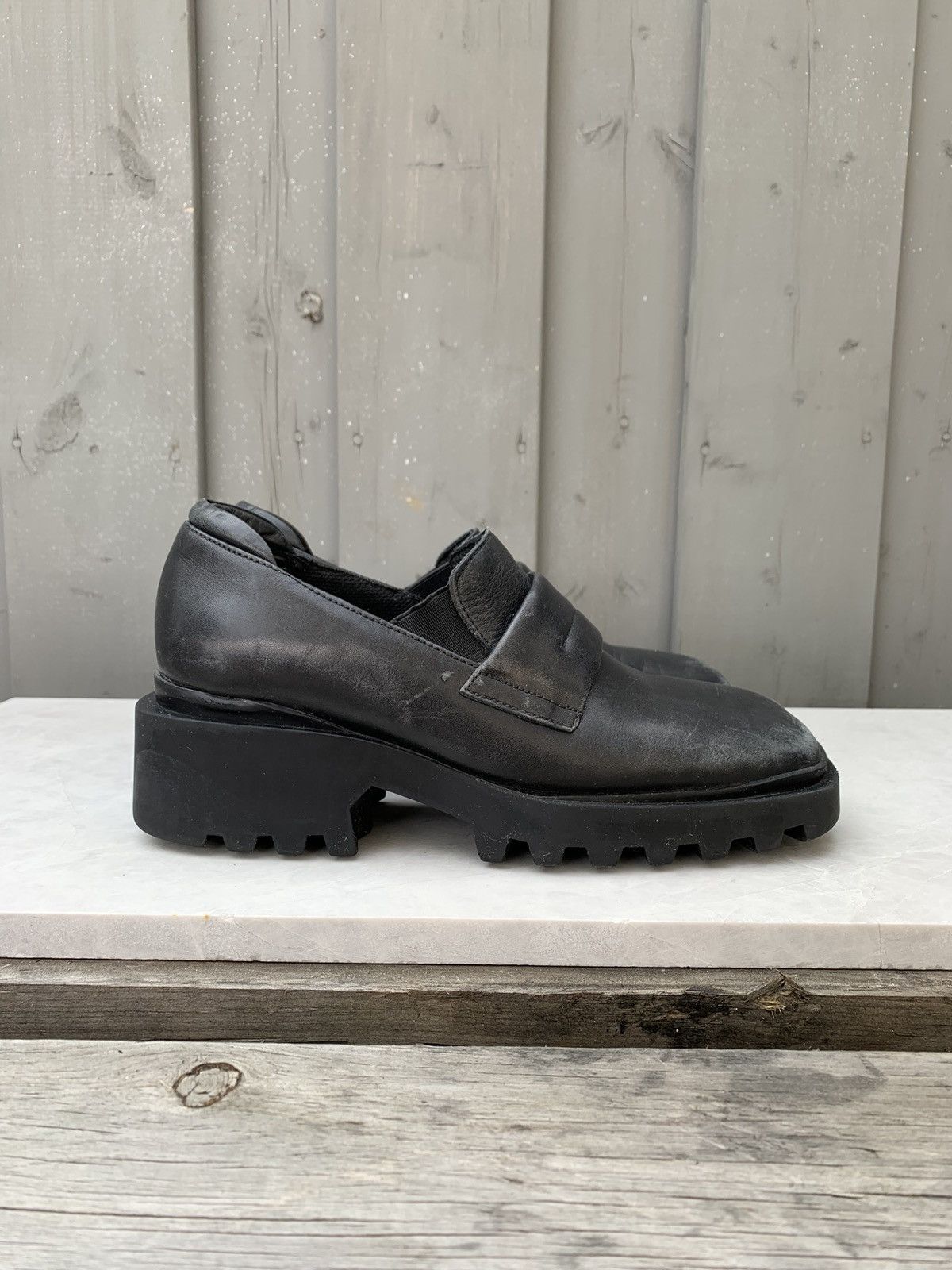 Prada Square Toe Loafers | Grailed