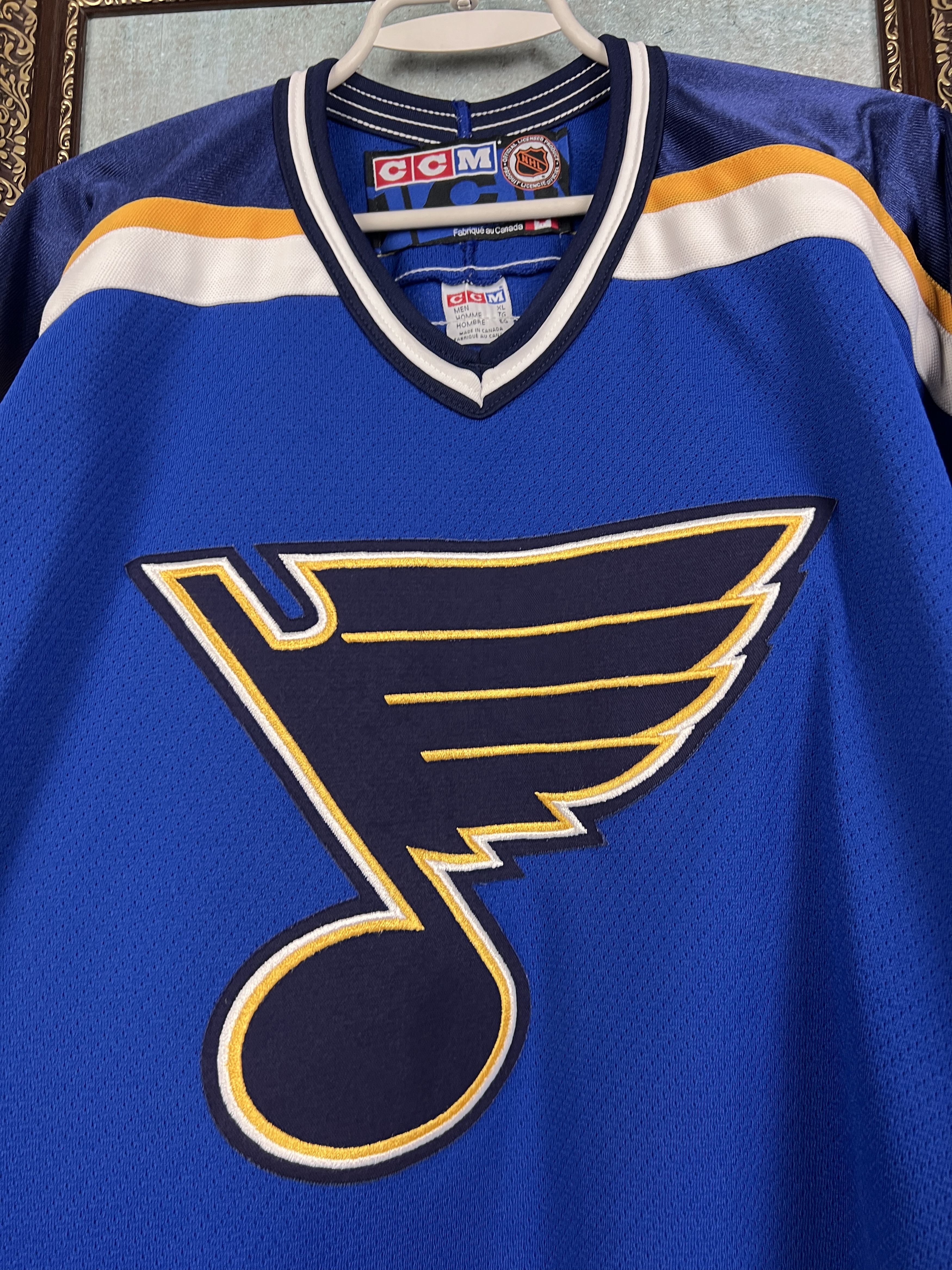 Ccm Vintage St. Louis Blues Ice Hockey Jersey NHL Trikot Rare Size US XL / EU 56 / 4 - 3 Thumbnail