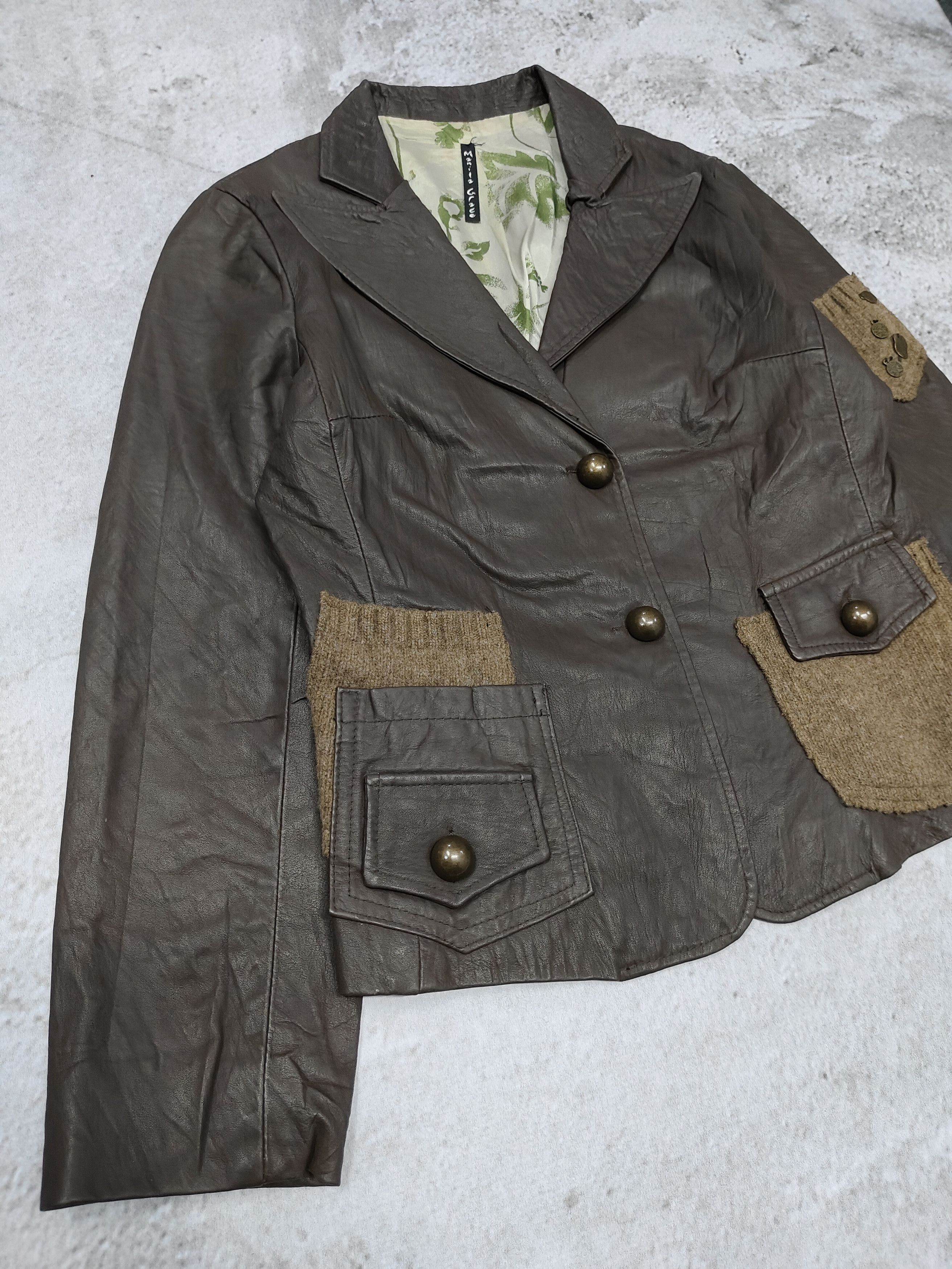 Seditionaries 90s Manila Grace- Coin Patch Wool Vera Pelle Leather Jacket Size M / US 6-8 / IT 42-44 - 8 Thumbnail