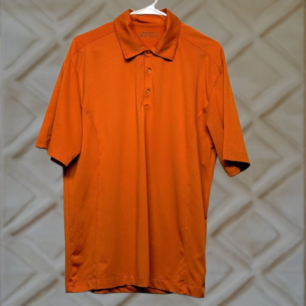 Nike Nike Golf Dri-Fit Performance Polo M Embroidered Swoosh Orange Blue Shirt Mens Size US M / EU 48-50 / 2 - 1 Thumbnail