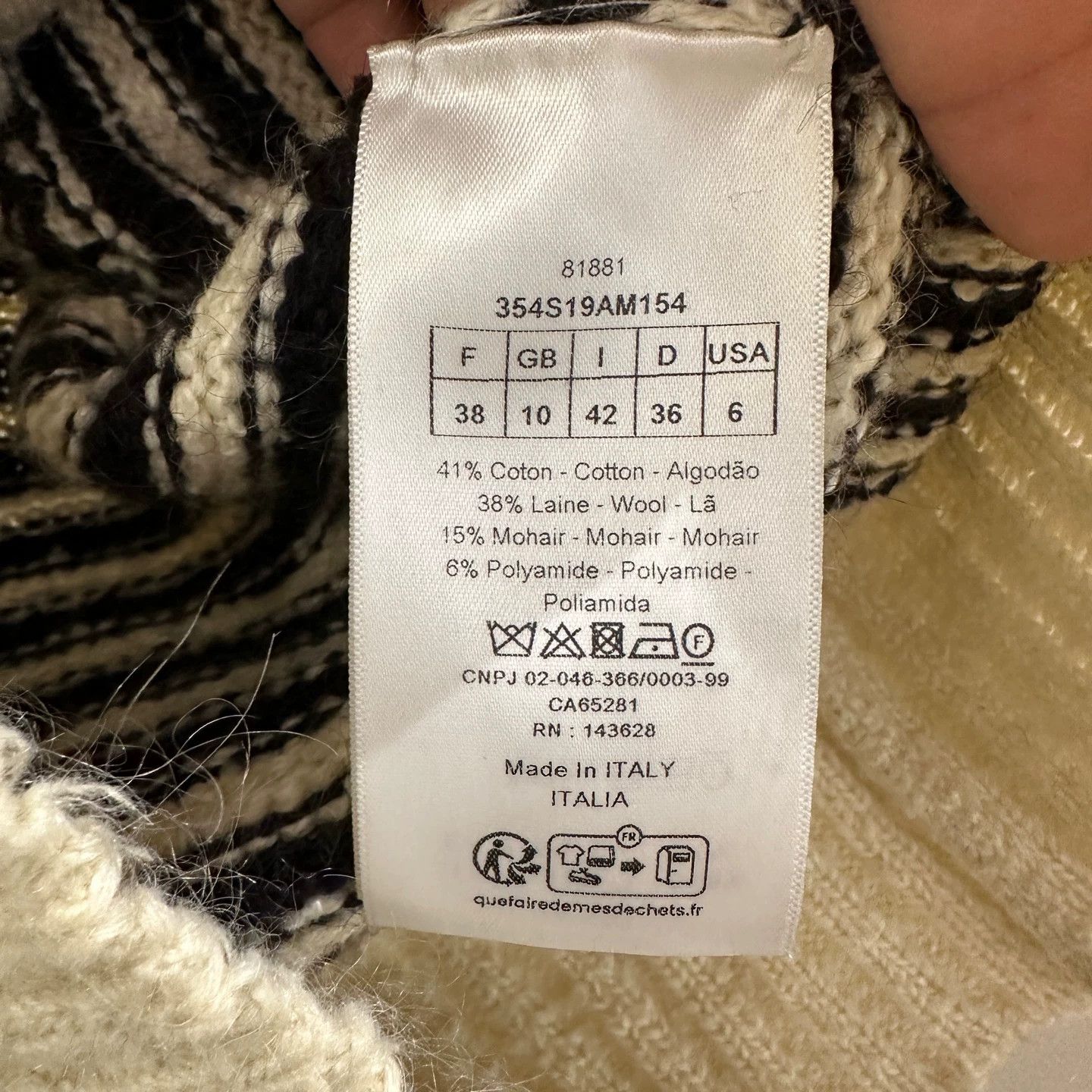 Christian Dior Monsieur Dior striped star slogan knit tee 38 cotton Size S / US 4 / IT 40 - 4 Thumbnail