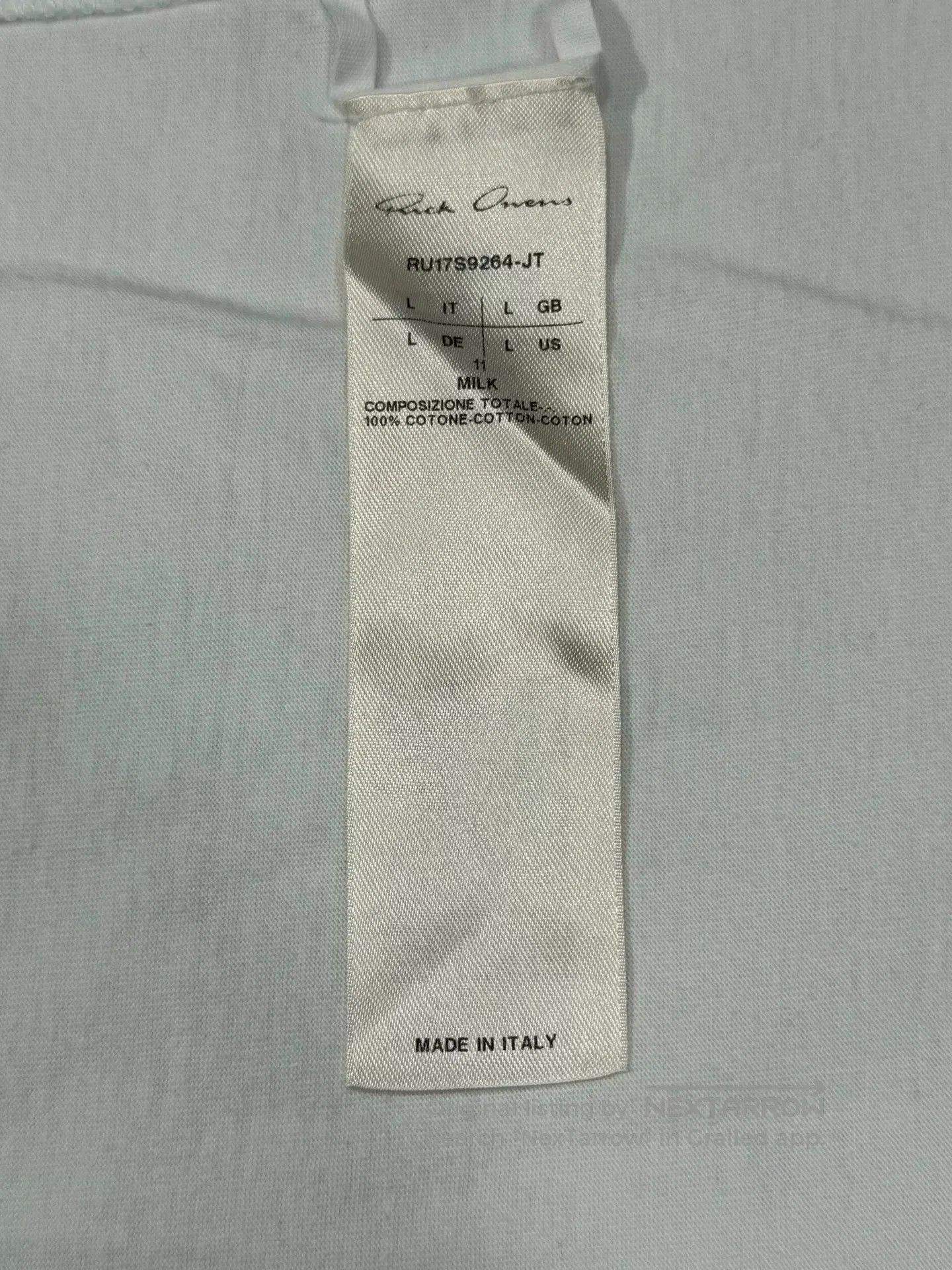 Rick Owens rick owens short sleeve white t. Size US S / EU 44-46 / 1 - 5 Thumbnail