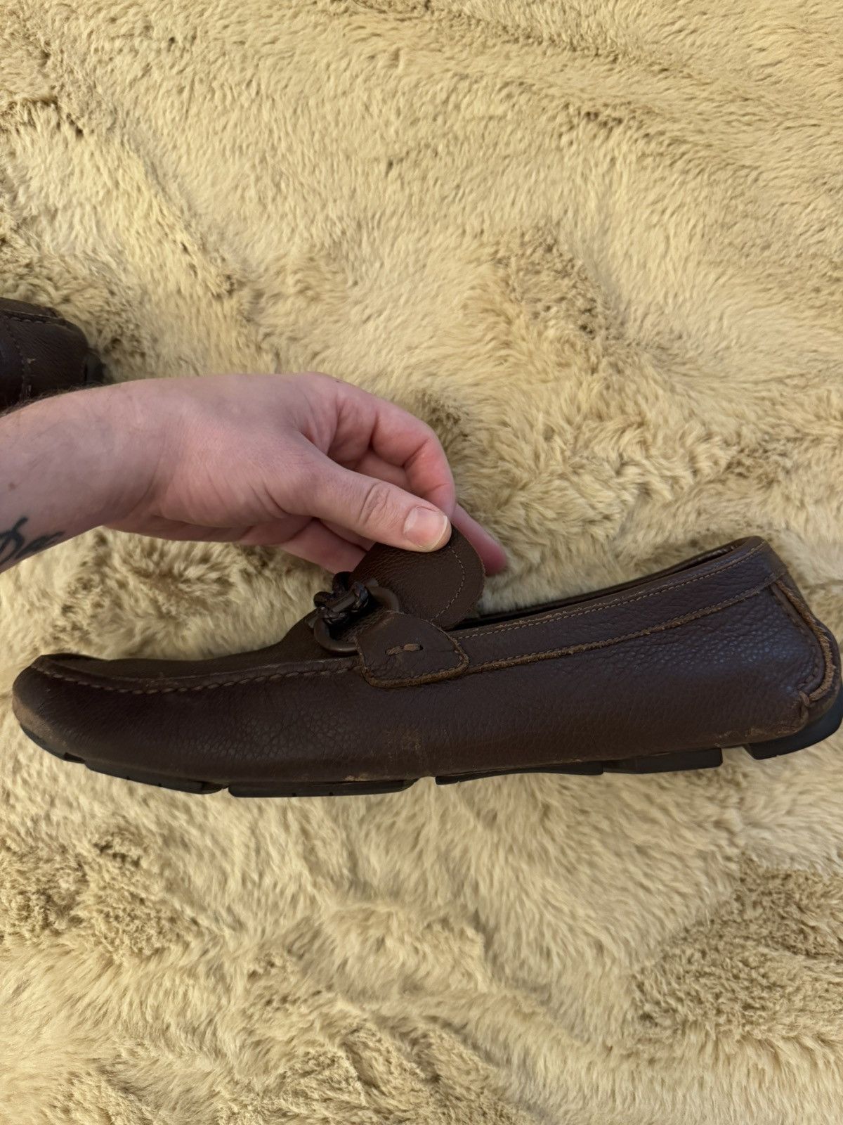 Salvatore Ferragamo Salvatore Ferragamo Brown Loafers - Good Condition Size US 8 / EU 41 - 10 Thumbnail
