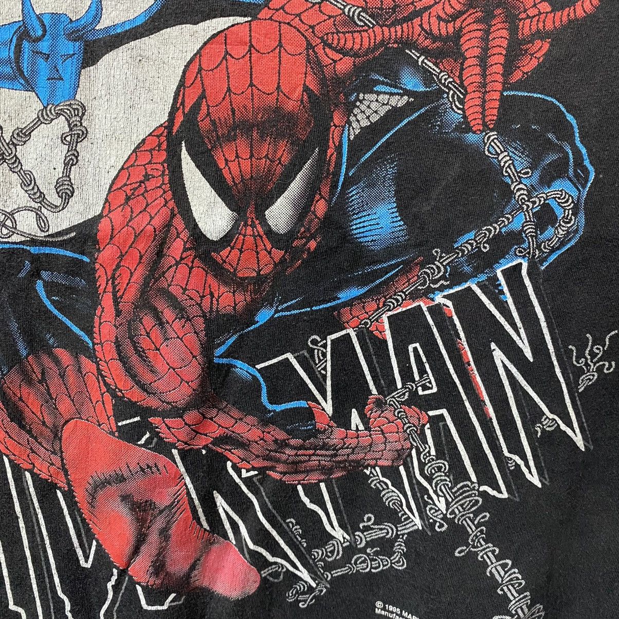 Marvel Comics Vintage 90s Spider-Man vs Green Goblin Distressed Faded Tee Size US XL / EU 56 / 4 - 4 Thumbnail