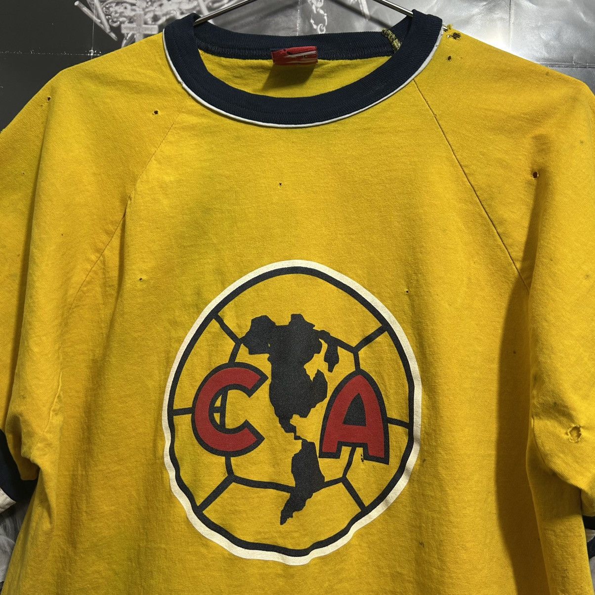 Mexicana AMÉRICA SOCCER VINTAGE SHIRT THRASHED Size US XL / EU 56 / 4 - 2 Thumbnail