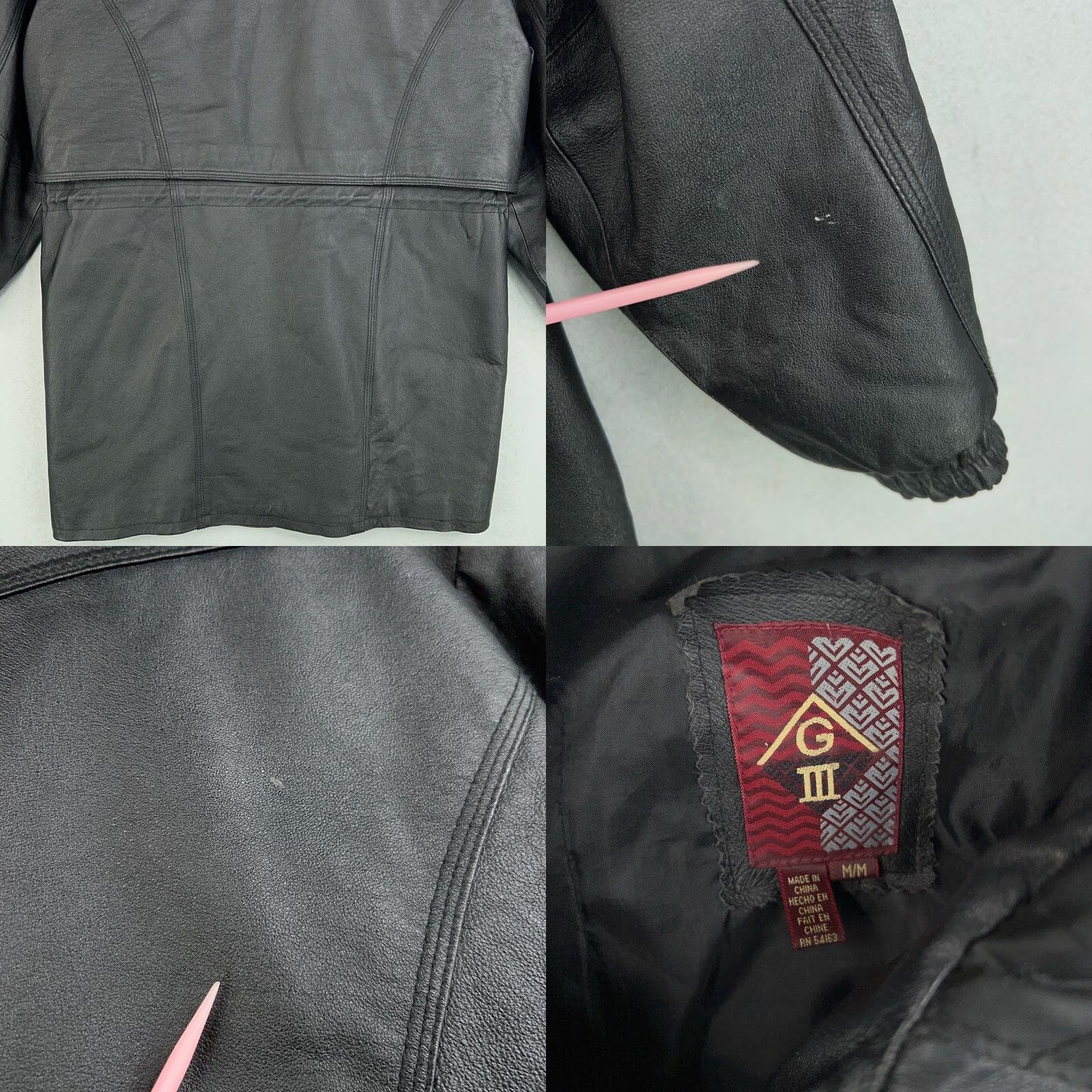 G-III VINTAGE G III Jacket Womens Medium Leather Hooded Full Zip Edgy Motorcycle Urban Mens Womens Size M / US 6-8 / IT 42-44 - 8 Thumbnail