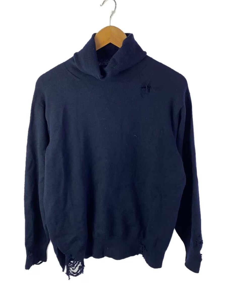 Comme des Garcons Homme Plus 1991 Distressed Wool Turtleneck Size US L / EU 52-54 / 3 - 1 Thumbnail