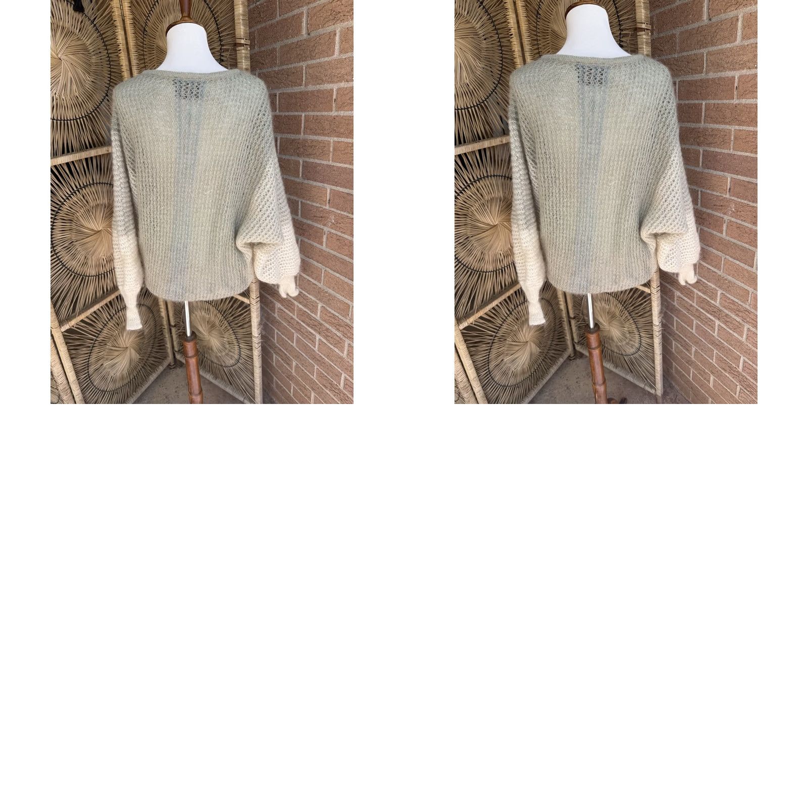 Vintage VINTAGE Claudine Paris Mohair Wool Blend Green Dolman Sweater Size S Soft Luxe Knit Damen Family? (No) Size S / US 4 / IT 40 - 8 Thumbnail