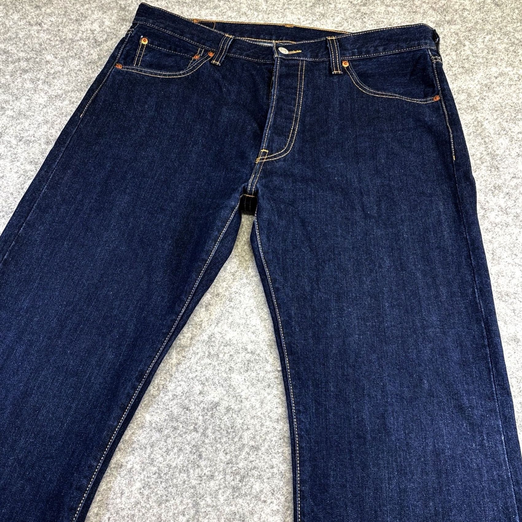 Levi's Levi’s 501 Jeans W36” L30” Darkwash Blue Men’s Button Fly Pant Straight Leg Jeans Regular Fit Mens Right Now Wearing 501 Series Vintage No Size US 36 / EU 52 - 4 Thumbnail