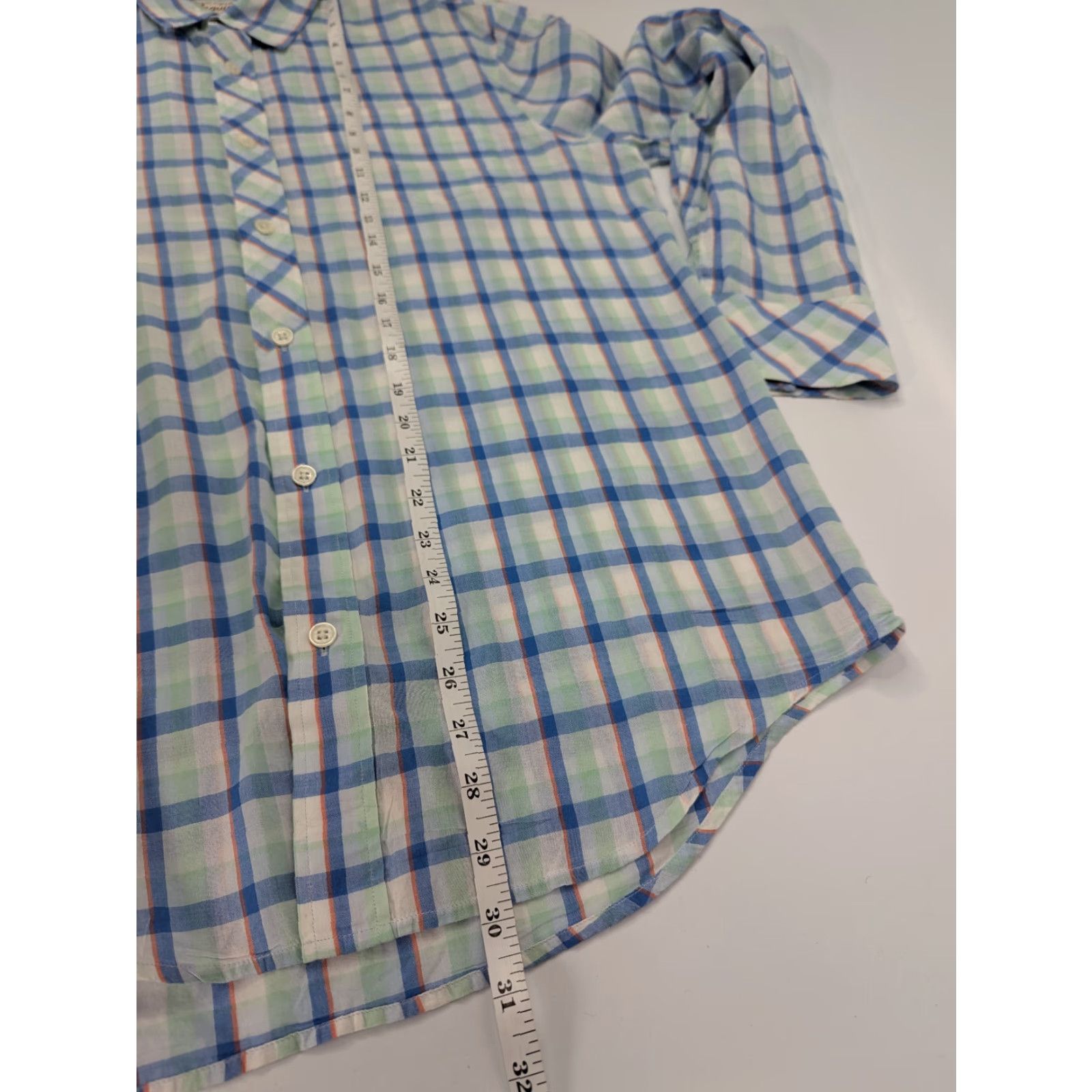 Original Penguin VINTAGE Original Penguin Penguin Heritage Slim Fit Mens Large Shirt Long Sleeve Button Blue Plaid Size US L / EU 52-54 / 3 - 6 Thumbnail