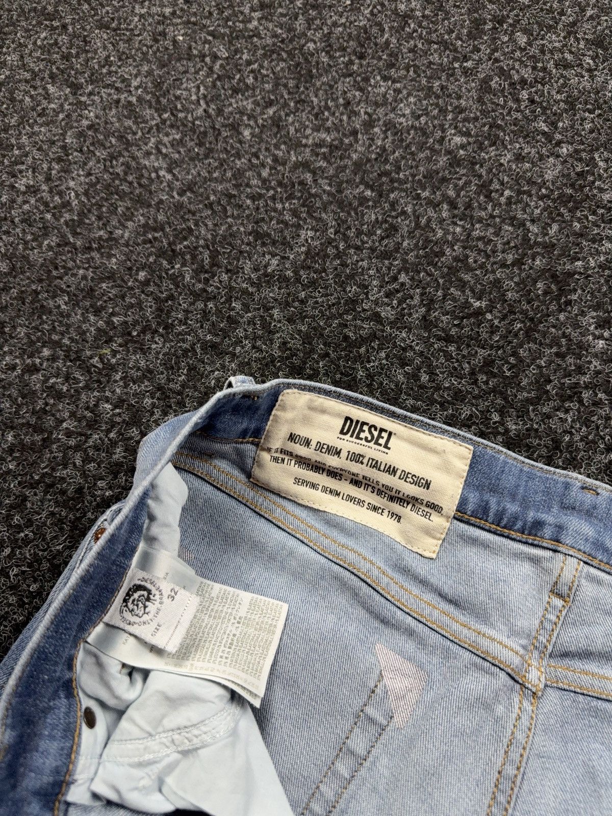 Diesel 00s Y2K Luxury vntg Diesel D-Strukt Slim Light Wash Jeans Size US 32 / EU 48 - 12 Thumbnail