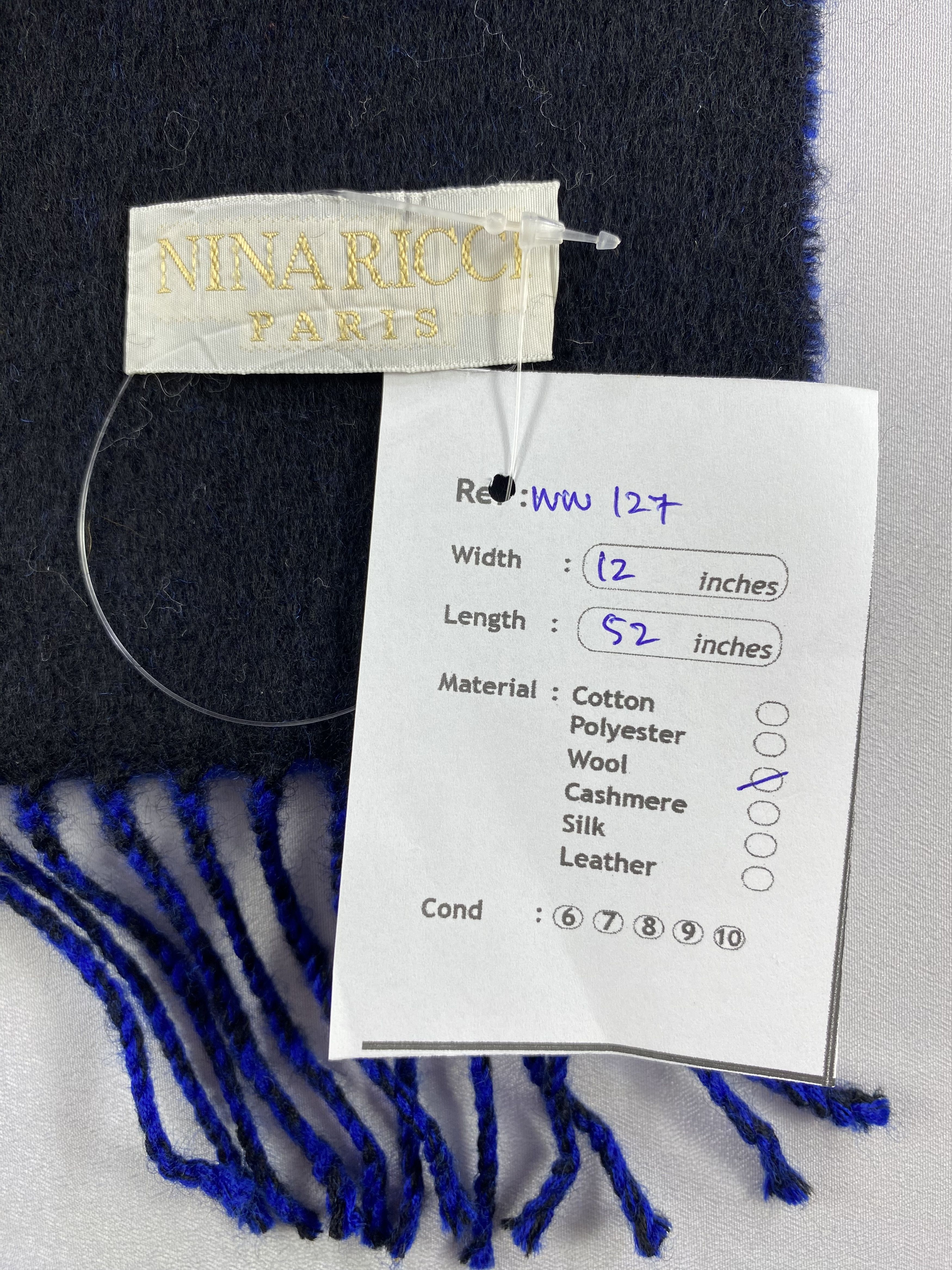 Vintage Nina Ricci Scarf / Muffler / Neckwear - WW127 Size ONE SIZE - 8 Thumbnail