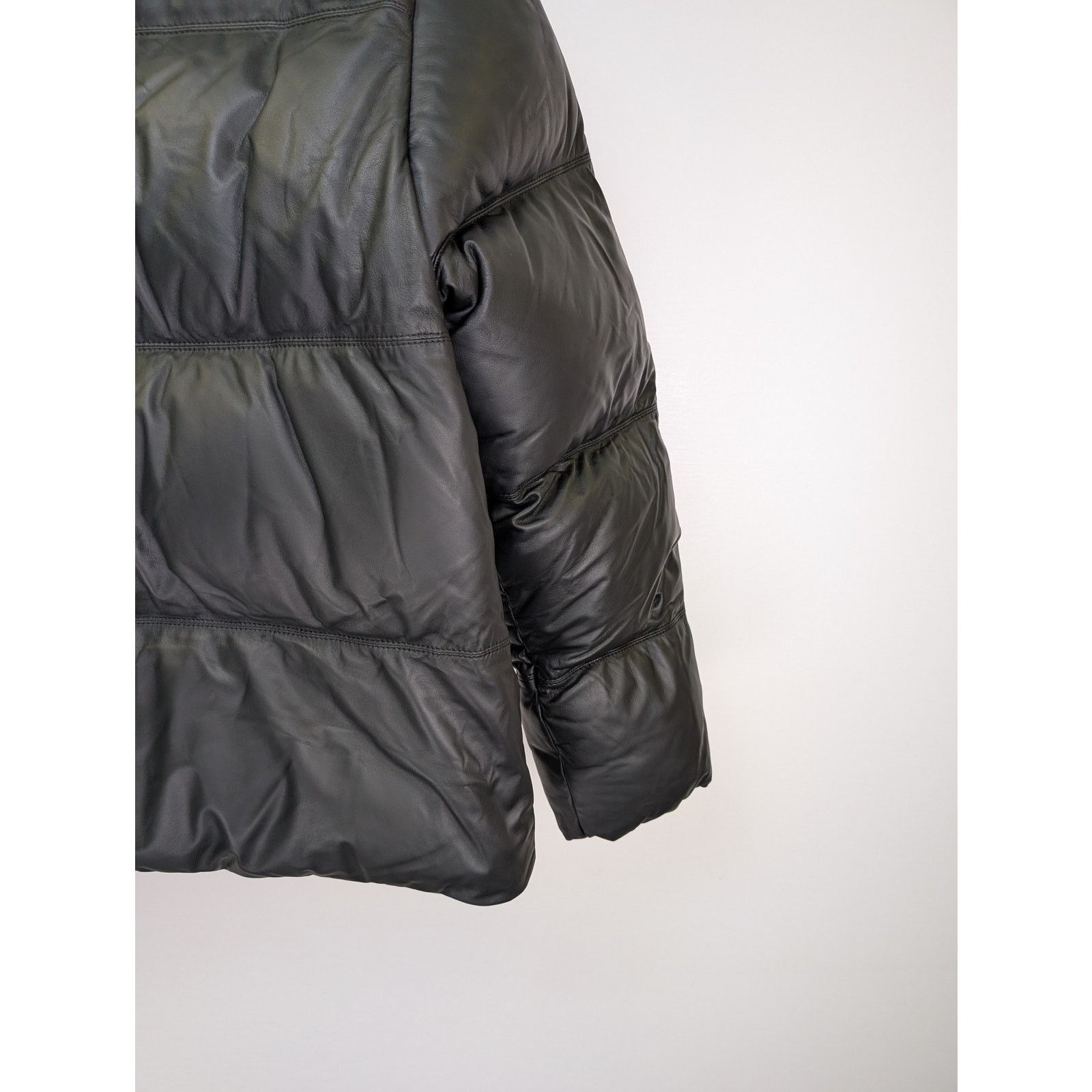 Moncler o1rshd1 Leather Down Jacket in Black Size US XL / EU 56 / 4 - 12 Thumbnail