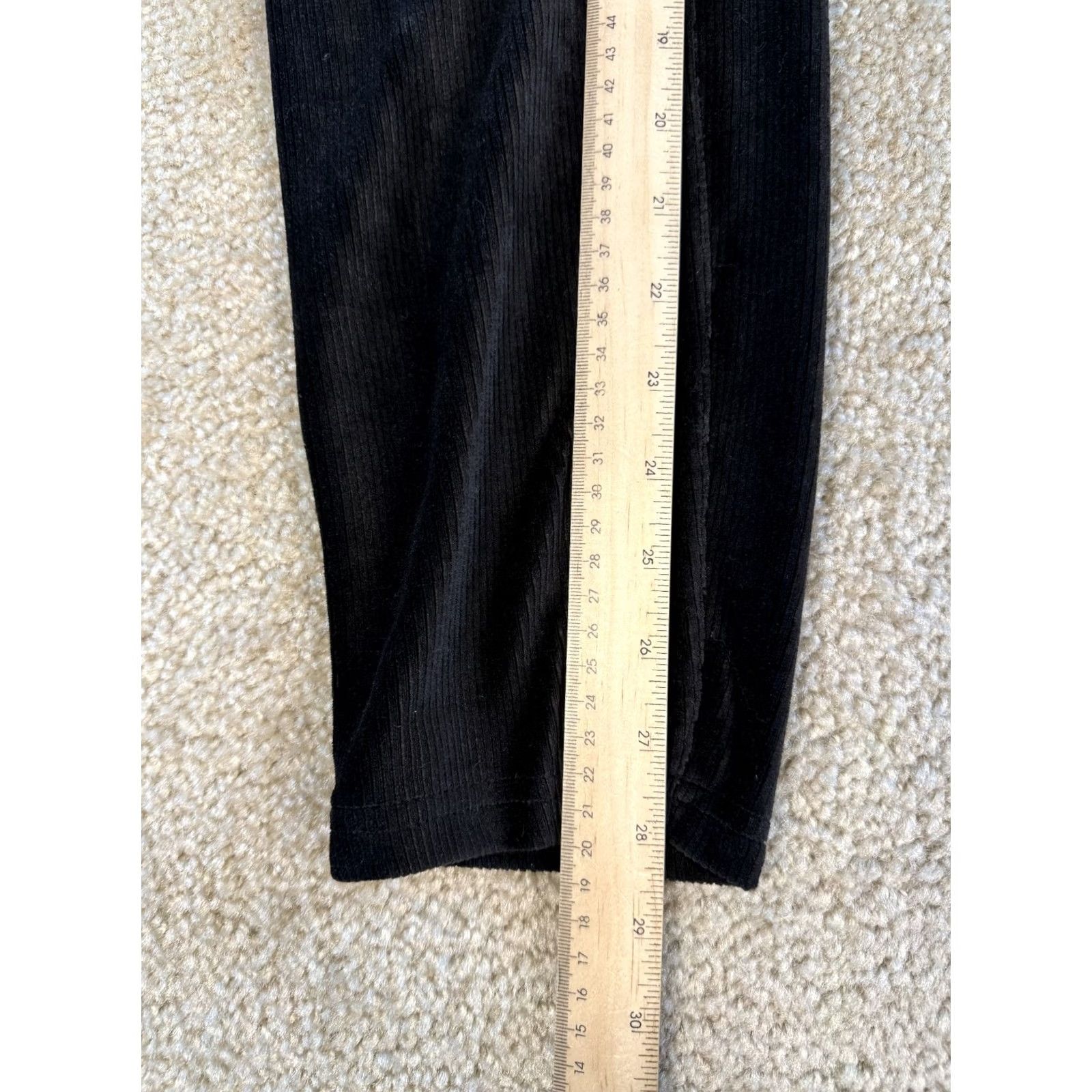 Vintage Simply Vera Vera Wang Black Dress Pants L Stretch Waist Pull On Ultrasuede Womens Size 36" / US 14 / IT 50 - 7 Thumbnail