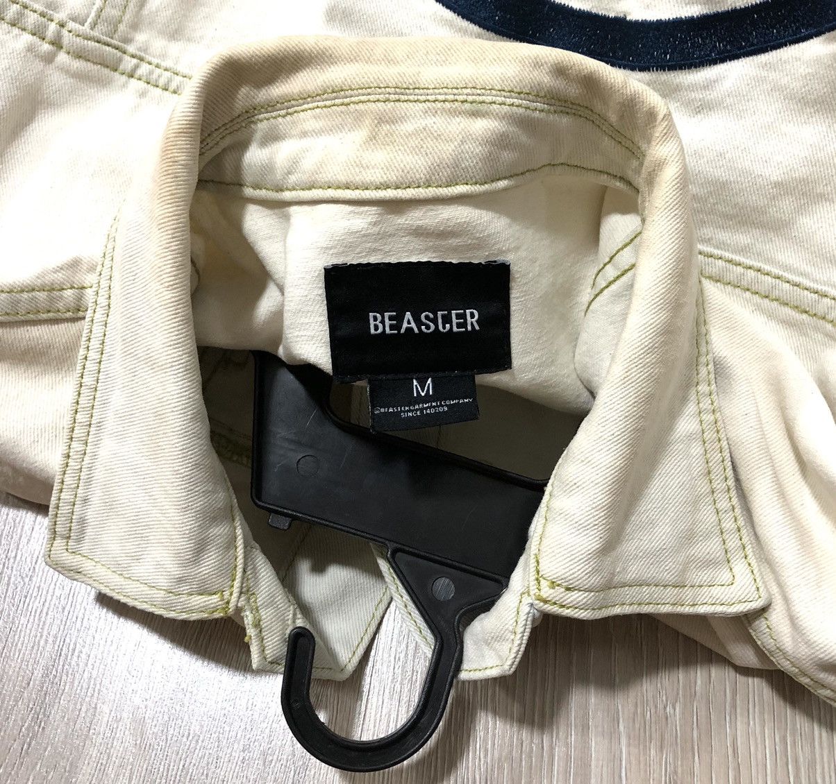 Japanese Brand BEASTER x Smiley Beige Denim Jacket Size US M / EU 48-50 / 2 - 14 Thumbnail