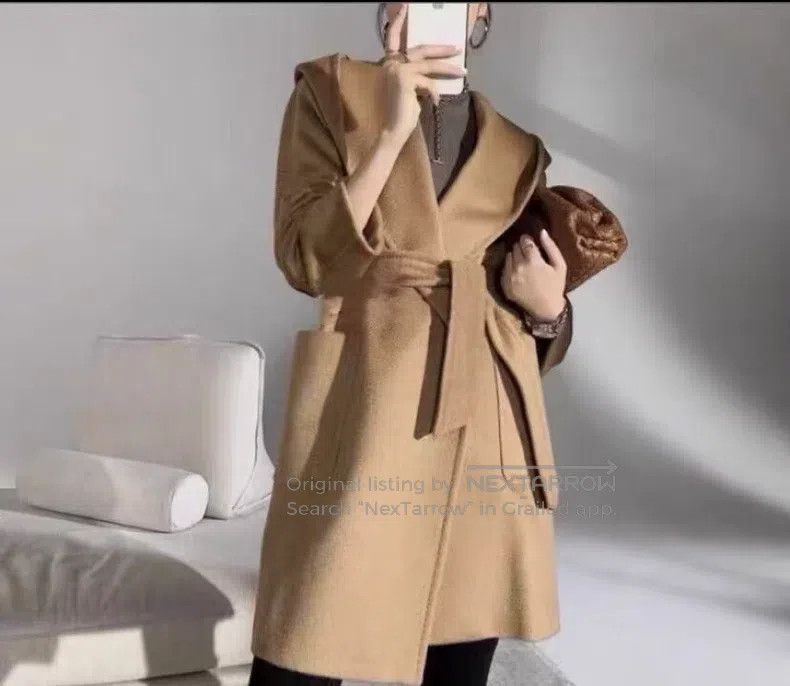 Max Mara Max Mara Brown Camel Hair Hooded Belted Robe Style Coat Size M / US 6-8 / IT 42-44 - 9 Thumbnail