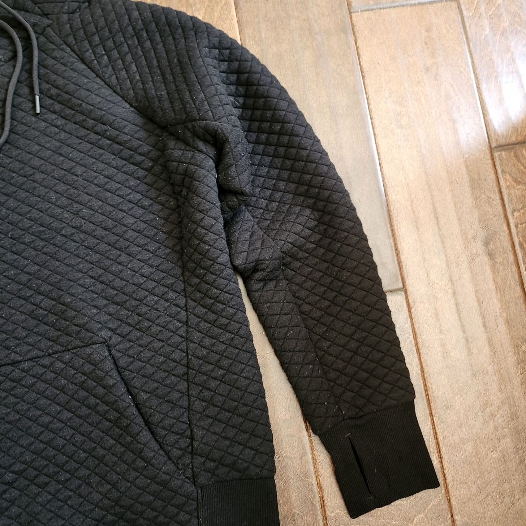 tentree Green Tea Sweatshirt Black Quilted Long Sleeve Pullover M Women Adults Medium Oversized Knit Flier? Size M / US 6-8 / IT 42-44 - 7 Thumbnail
