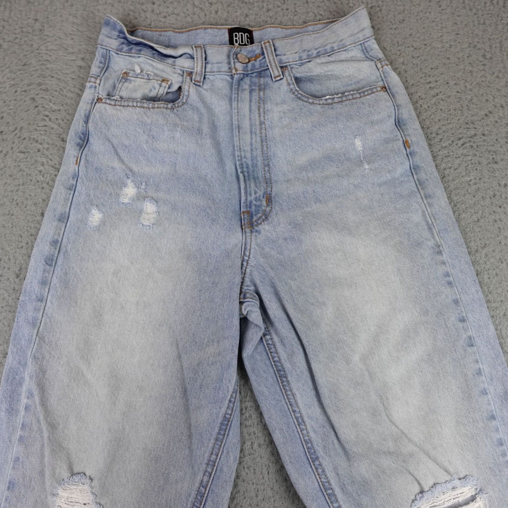 Urban Outfitters Urban Outfitters Jeans Womens 27 Blue High Rise Loose Baggy Distressed BDG Light 90s Grunge Retro Size 27" / US 4 / IT 40 - 3 Thumbnail
