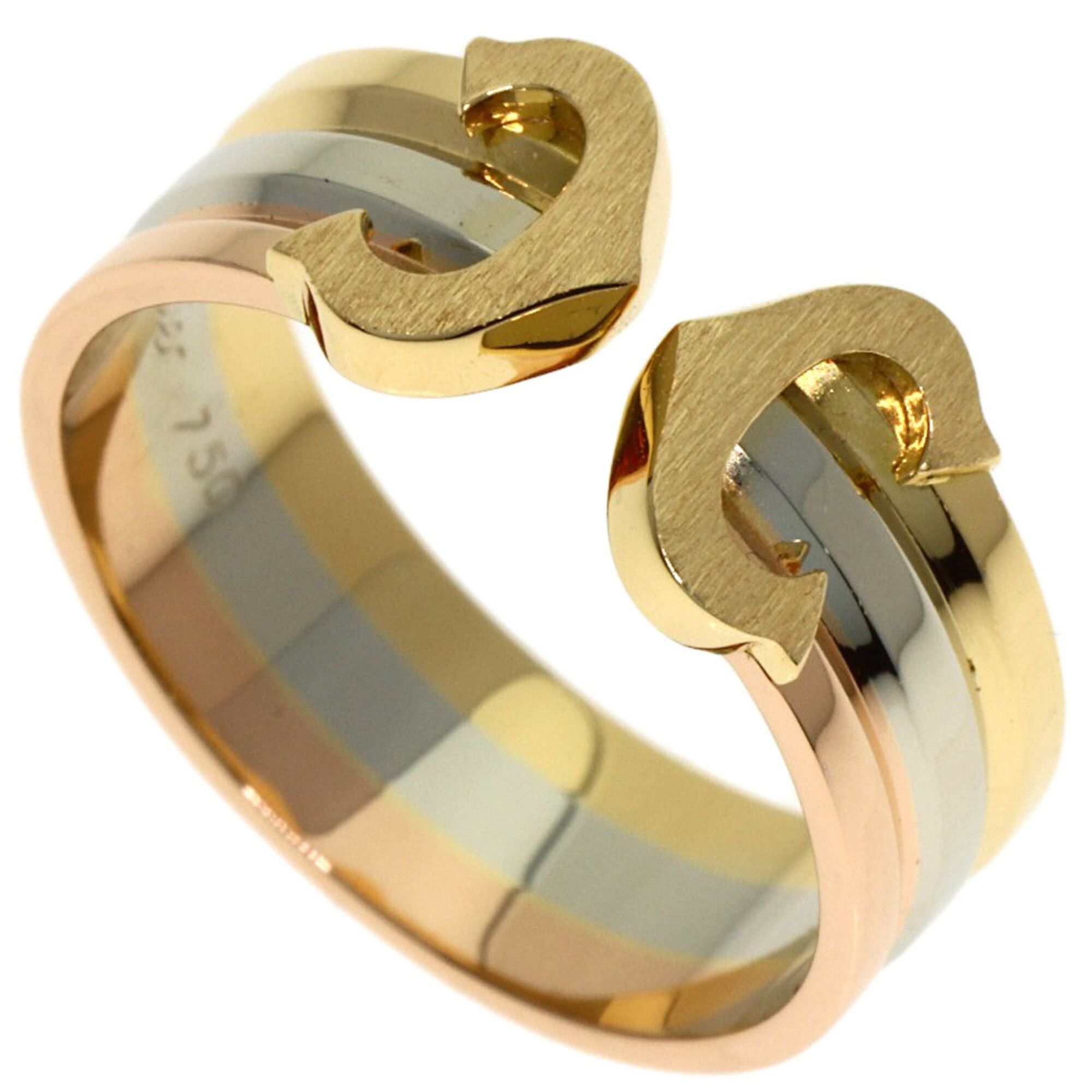 Cartier Cartier 2C Ring #49, 18K Yellow Gold/18K White Pink Gold, Women's Ring, CARTIER Size ONE SIZE - 1 Thumbnail