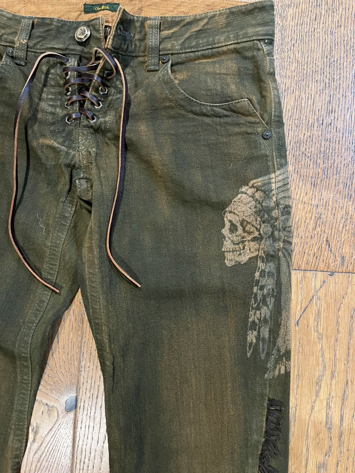 Obelisk Obelisk Lace Up Flare Jeans Size US 31 - 4 Thumbnail