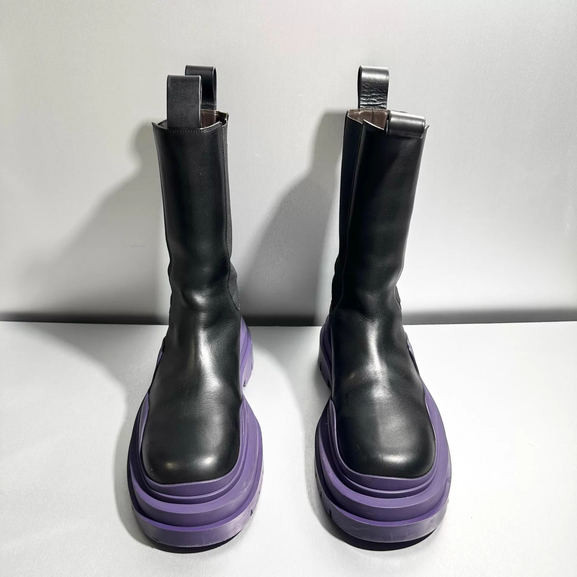 Bottega Veneta Bv purple thick-heel mid-calf boots 38 99 new X6086 Size US 7.5 / IT 37.5 - 2 Thumbnail