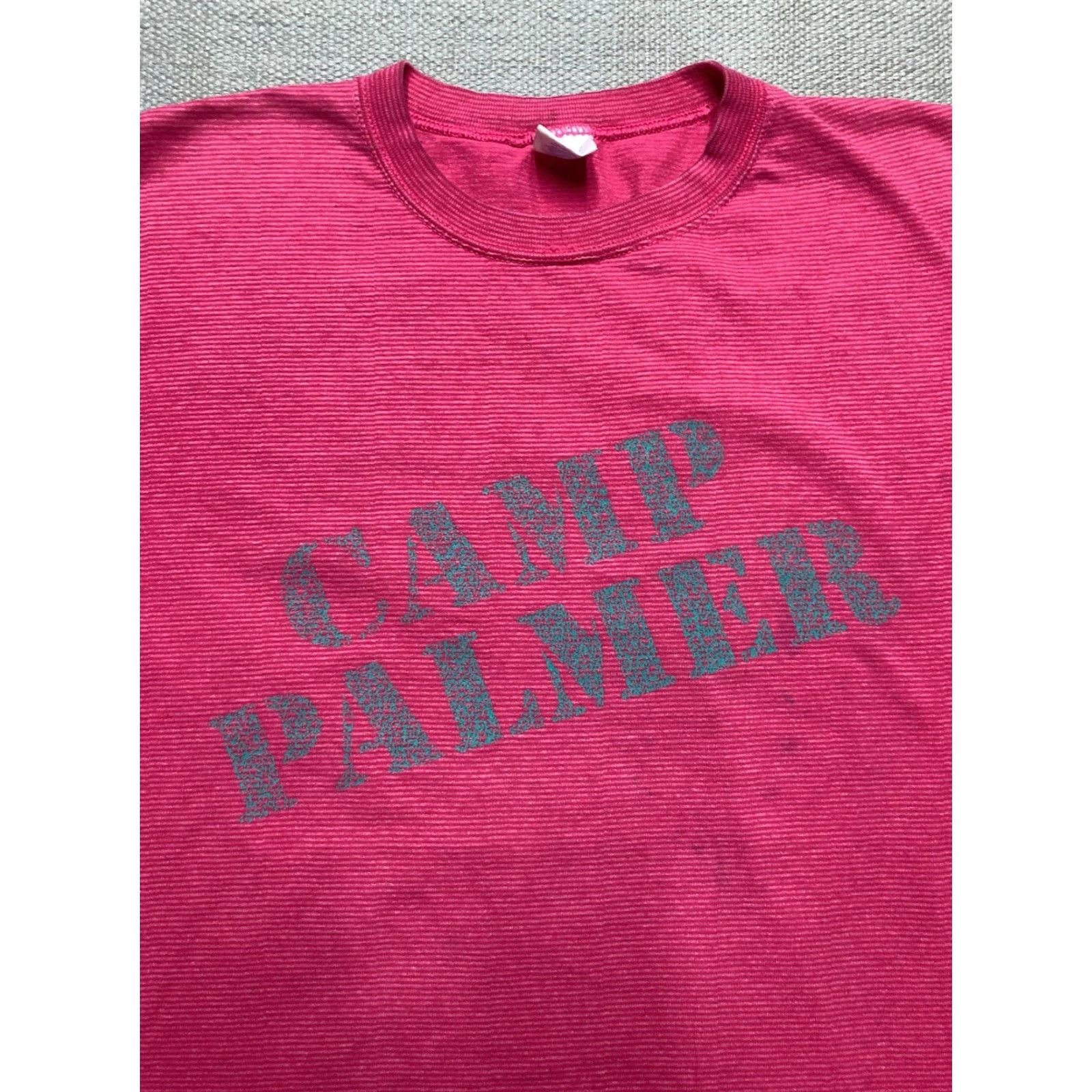Vintage VINTAGE 90s T ShirtCamp Palmer Ohio 4-H Farm Single Stitch Skunk Man Large Pink Mens T-Shirt 90s Theme Size US L / EU 52-54 / 3 - 2 Thumbnail