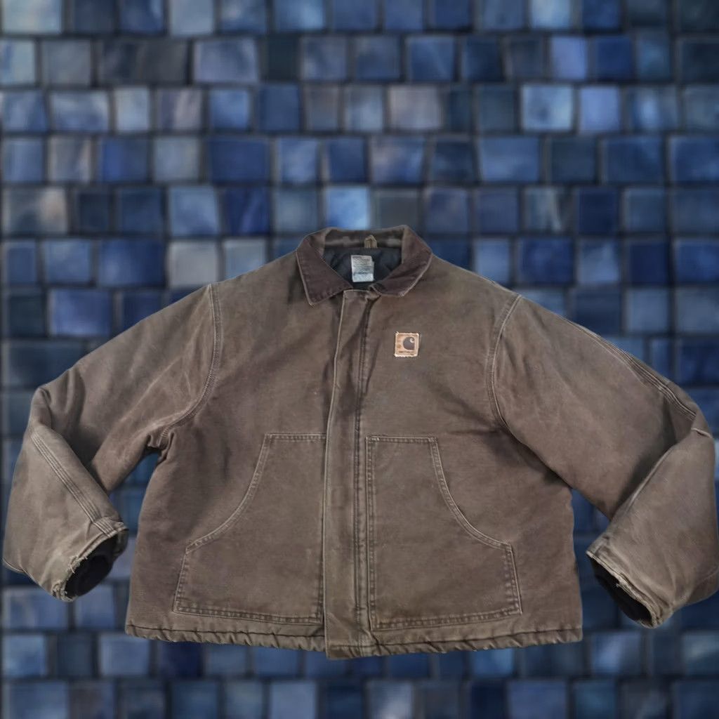 Carhartt VINTAGE Carhartt Jacket Mens 2XL Brown Canvas Bomber J22CHT Made USA Popular Outdoors Casual Workwear Hoodie? Size US XXL / EU 58 / 5 - 1 Thumbnail