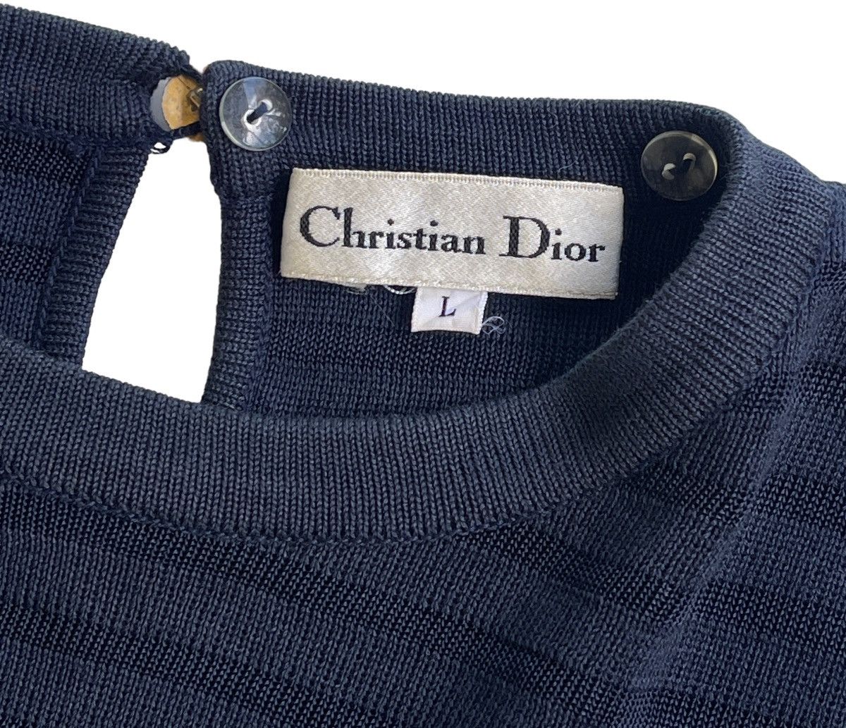 Christian Dior Monsieur Christian Dior Stripe Knit Shirt Size L / US 10 / IT 46 - 4 Thumbnail
