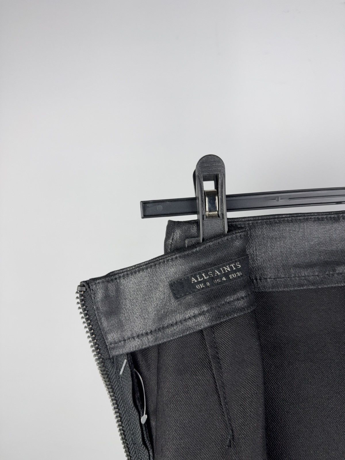 Allsaints Avant Garde AllSaints Black Coated Pencil Skirt UK 8 / US 4 Size 27" / US 4 / IT 40 - 7 Thumbnail