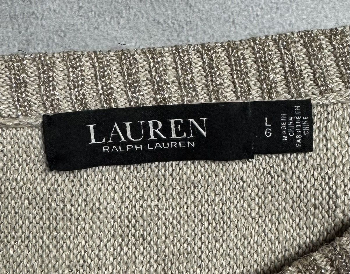 Lauren Ralph Lauren Lauren Ralph Lauren Black Label Knit Short Sleeve Sweater Size L / US 10 / IT 46 - 7 Thumbnail