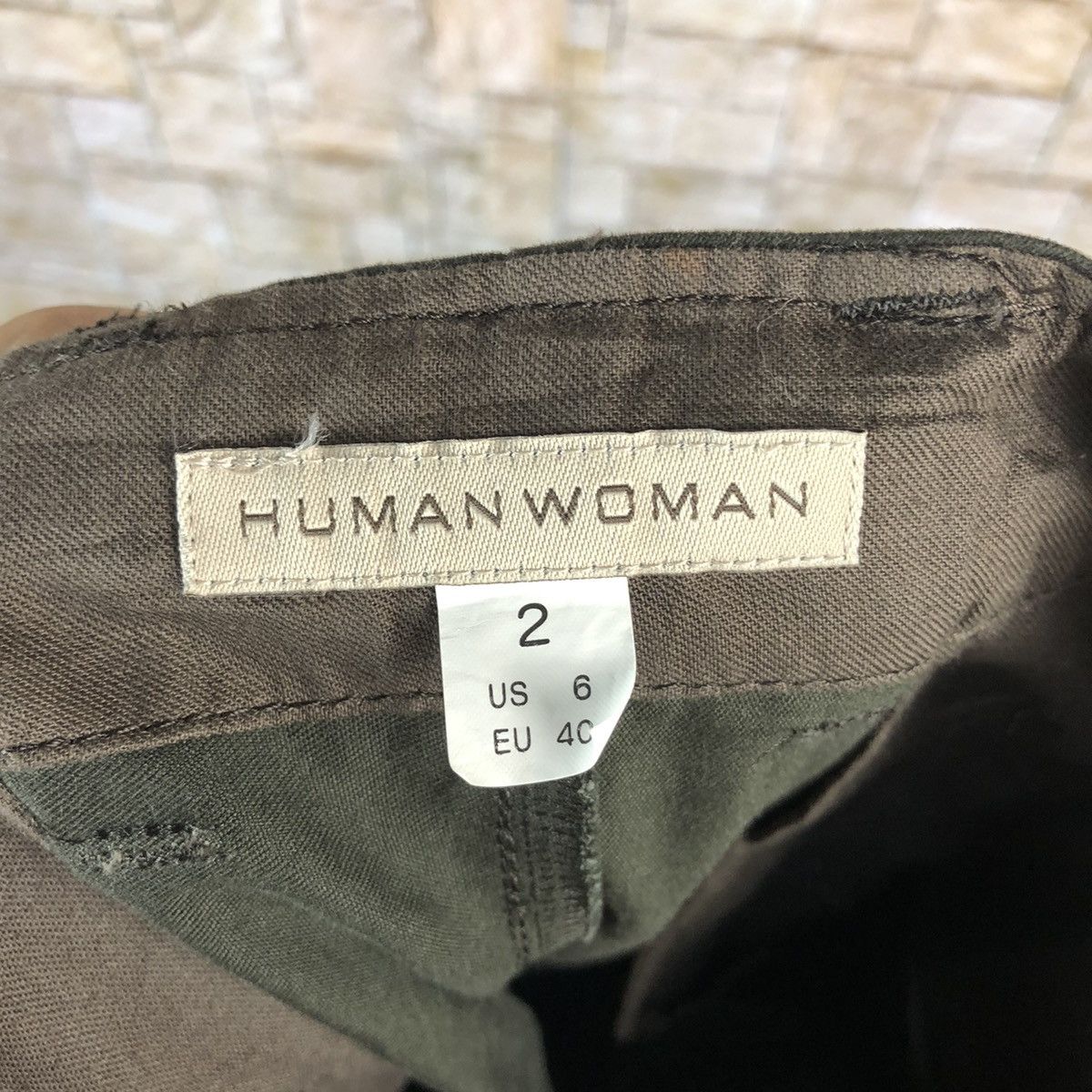 Japanese Brand Human Woman Green Cargo Multipocket Pants #A161 Size 29" - 17 Thumbnail
