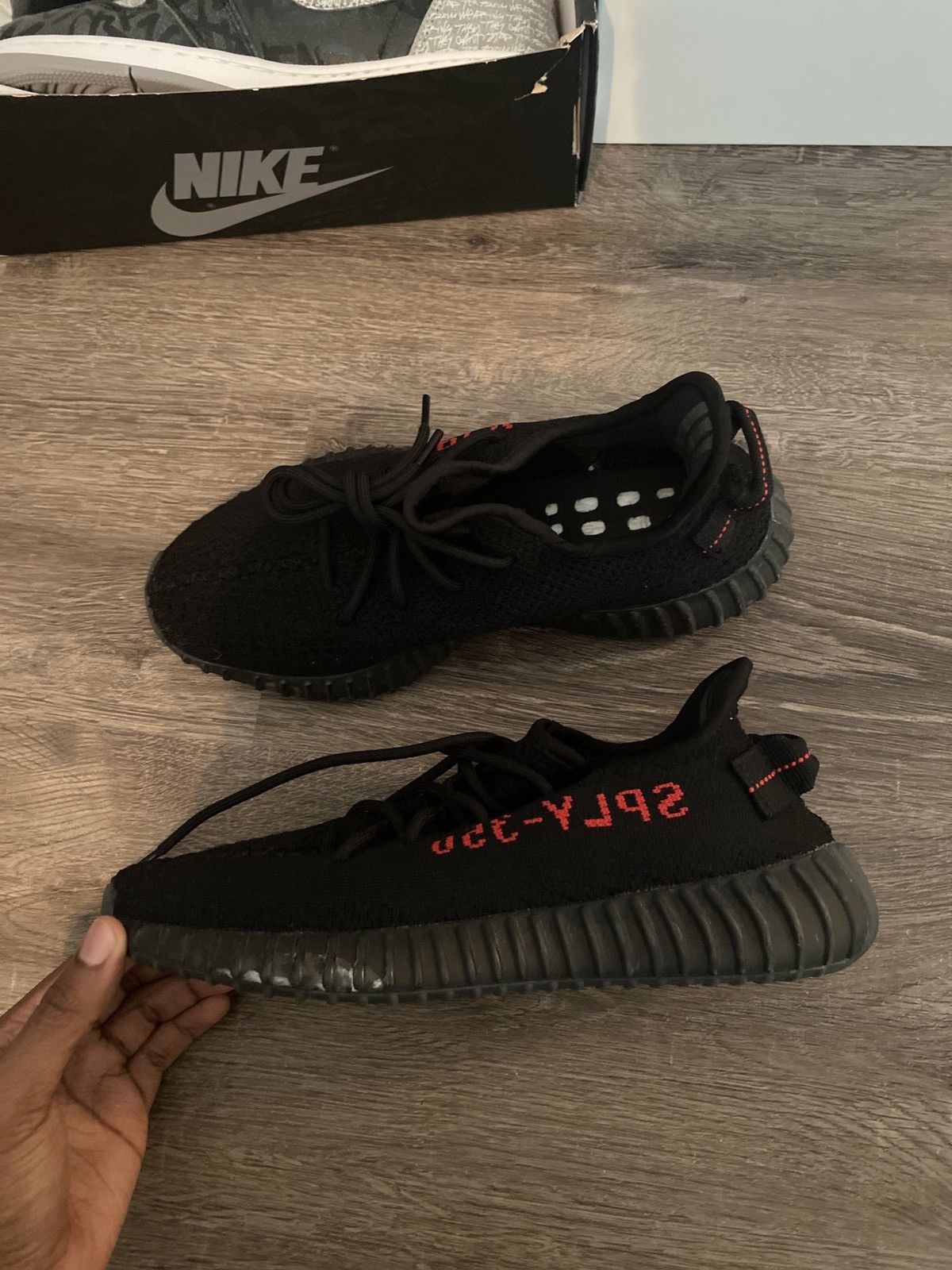 Yeezy Yeezy 350 black n red Size US 8 / EU 41 - 1 Thumbnail