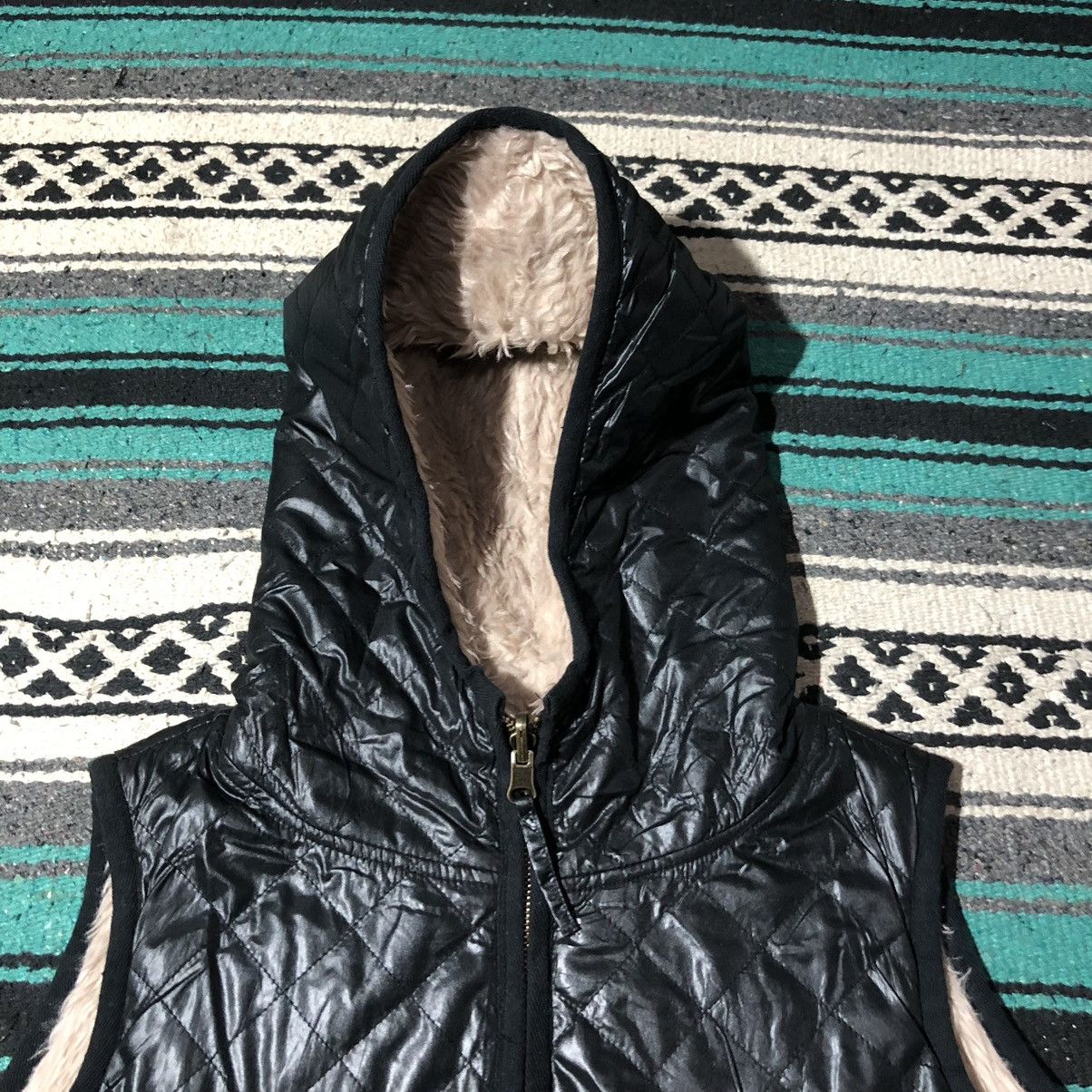 If Six Was Nine Journalier Reversible Puffer Fur Vest Hooded Size US L / EU 52-54 / 3 - 2 Thumbnail